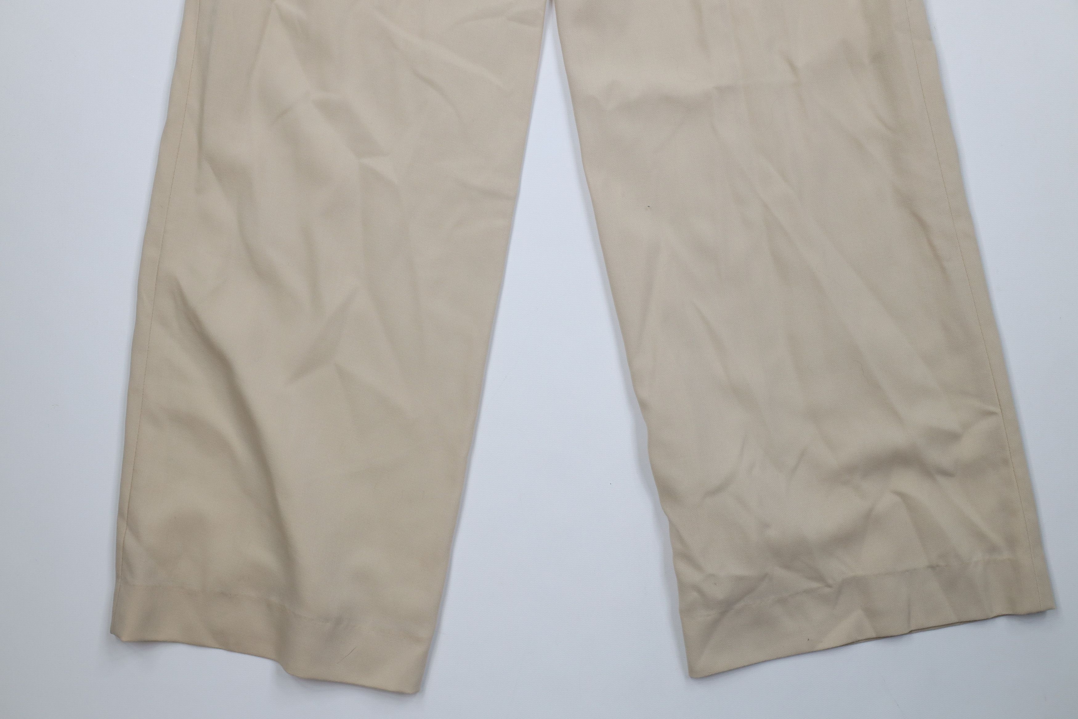 Escada Vintage Escada Knit Flared Wide Leg Pants Trousers Beige Size 38" / US 16 / IT 52 - 13 Thumbnail