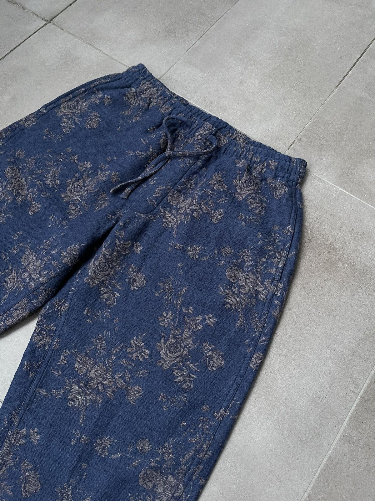 YMC !DS! SS23 YMC Alva Floral Navy Wool Casula Pants Size US 34 / EU 50 - 16 Thumbnail