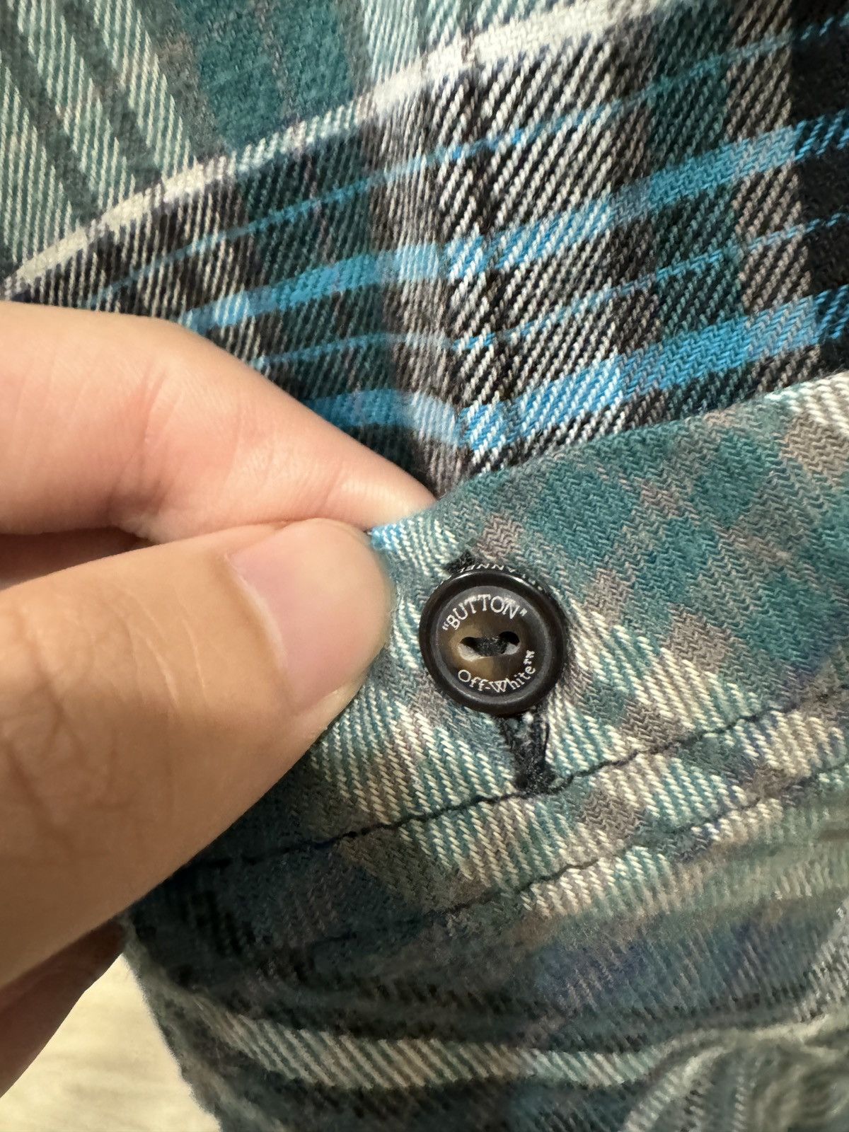 Off-White OFF-WHITE STENCIL FLANNEL MULTI CHECK SHIRT Size US XS / EU 42 / 0 - 4 Thumbnail