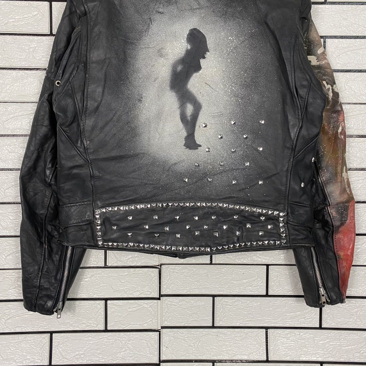 Schott 🔥VINTAGE LEATHER JACKET SCHOTT PERFECTO DOUBLE COLLAR PUNK Size US M / EU 48-50 / 2 - 11 Thumbnail