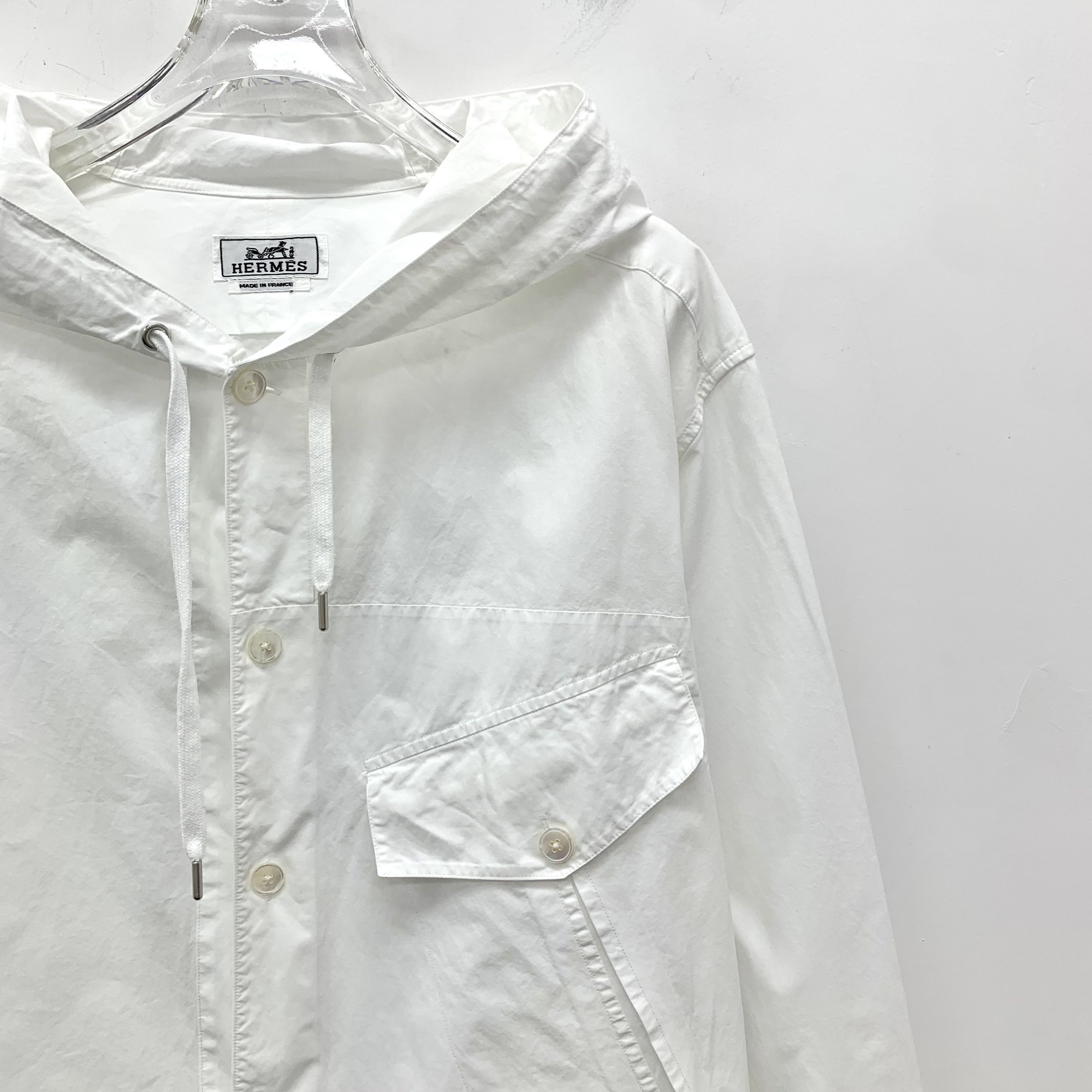 Hermes Hermès Drawstring Hoodie Jacket White (41) Size US XS / EU 42 / 0 - 3 Thumbnail