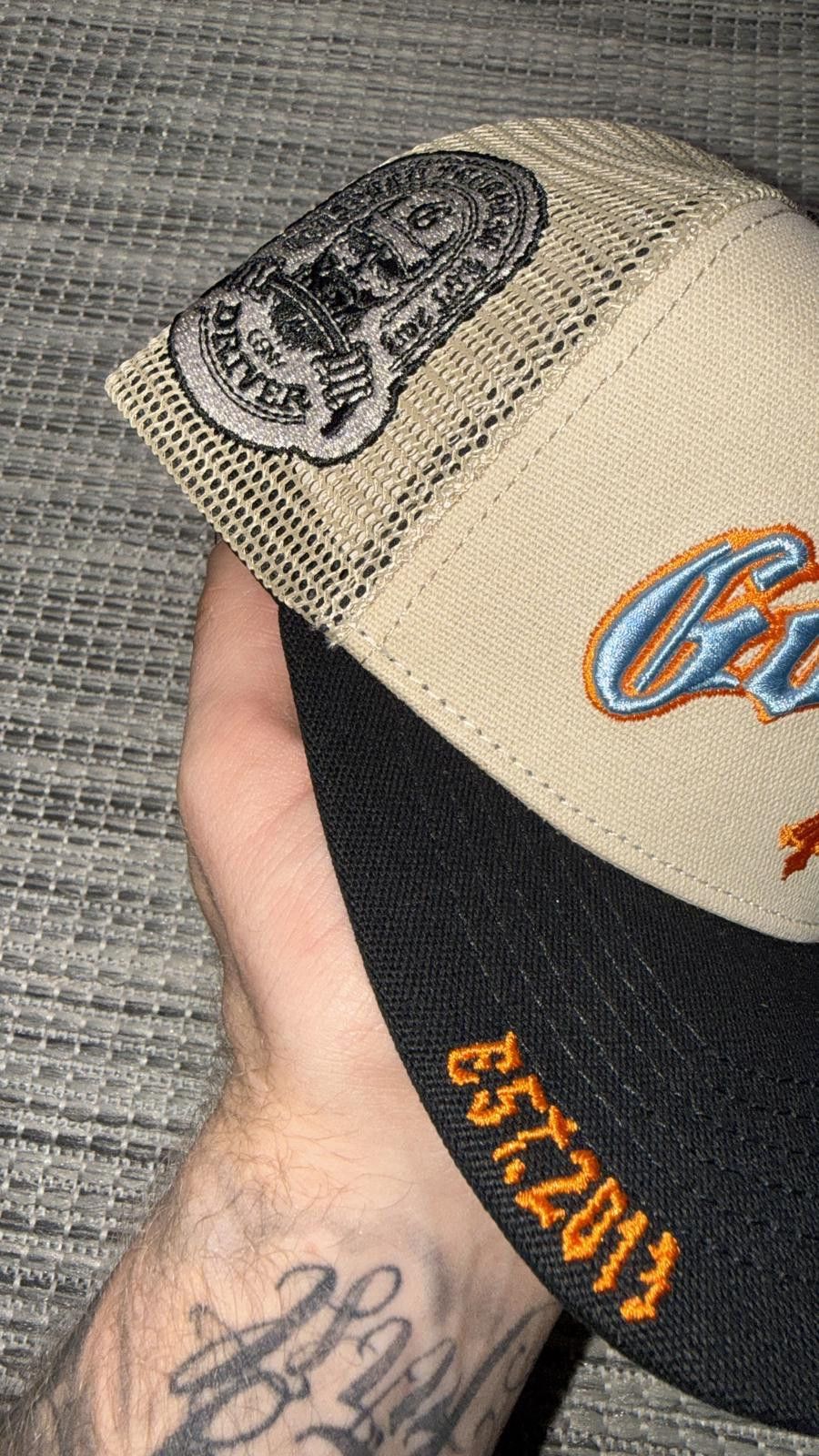 Godspeed Godspeed Bone/Blue/Orange Forever Trucker Hat Size ONE SIZE - 2 Thumbnail