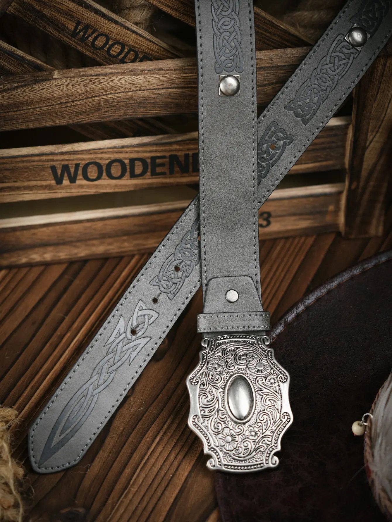 Designer 120cm Medievel Retro Vintage Time Belt Size ONE SIZE - 2 Thumbnail