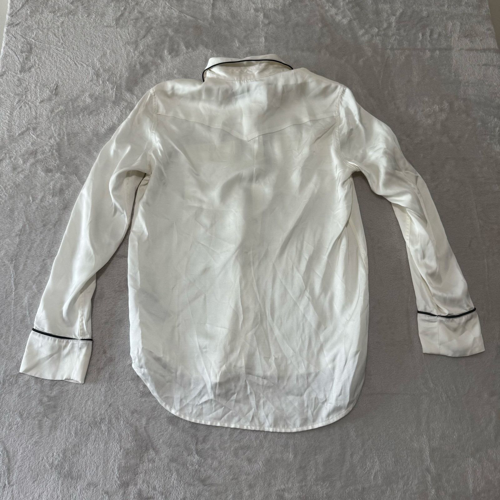 Levi's Made & Crafted Levi's Made & Crafted Womens Snap Western Shirt S Cream Size S / US 4 / IT 40 - 3 Thumbnail