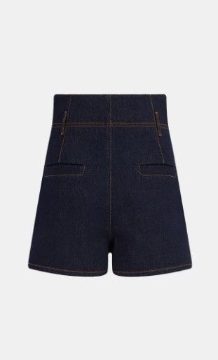 Dior o1w1db10924 Cotton Denim Shorts in Deep Blue Size 32" / US 10 / IT 46 - 2 Thumbnail