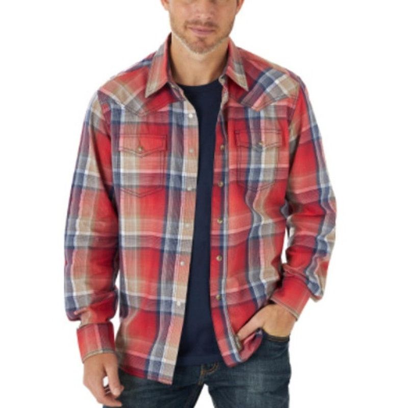 Wrangler Wrangler Retro Men Plaid Western Shirt L Snap Country Cowboy Size US L / EU 52-54 / 3 - 1 Thumbnail