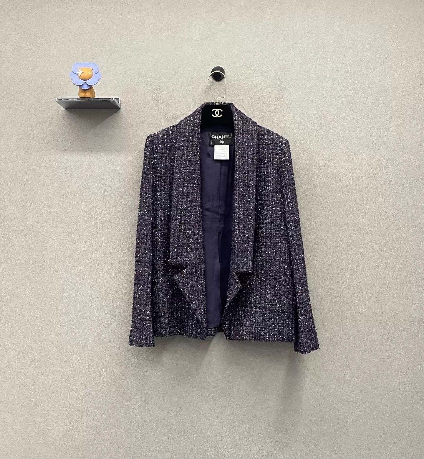 Chanel Chanel Purple Tweed Women's Coco Style Jacket Size S / US 4 / IT 40 - 1 Thumbnail
