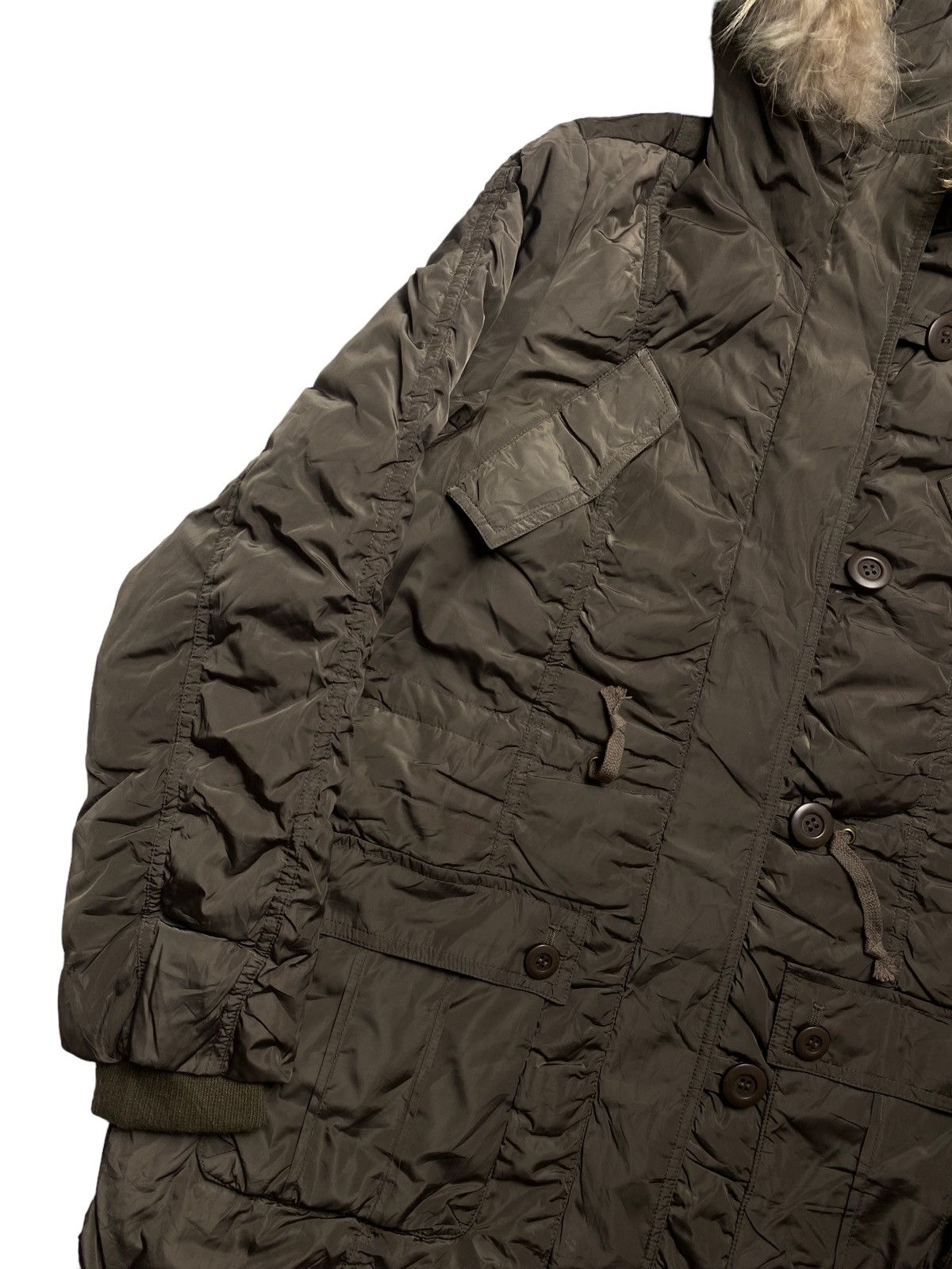 Japanese Brand 2000s Anyfam - Fur Hoodie Lightweight Ruffle Jacket Size M / US 6-8 / IT 42-44 - 4 Thumbnail