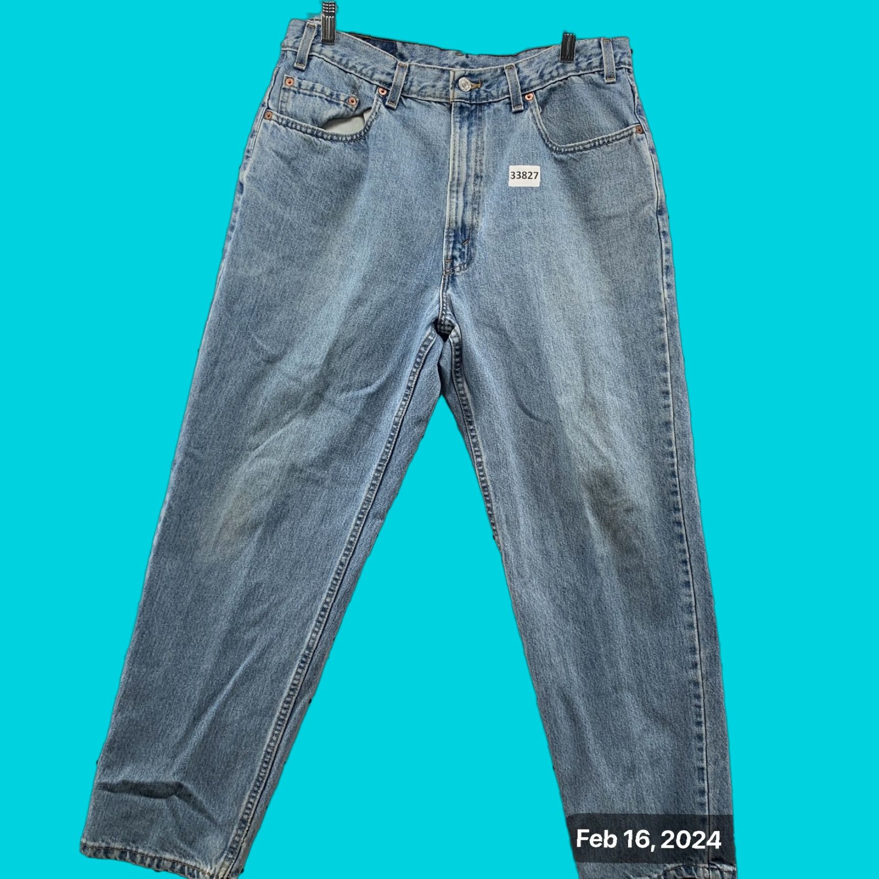 Levi's VINTAGE Levi's 550 Jeans Mens Straight Denim 34x29 Light Wash USA 90s Relaxed Fit Mens Regular Jeans Size US 34 / EU 50 - 1 Thumbnail