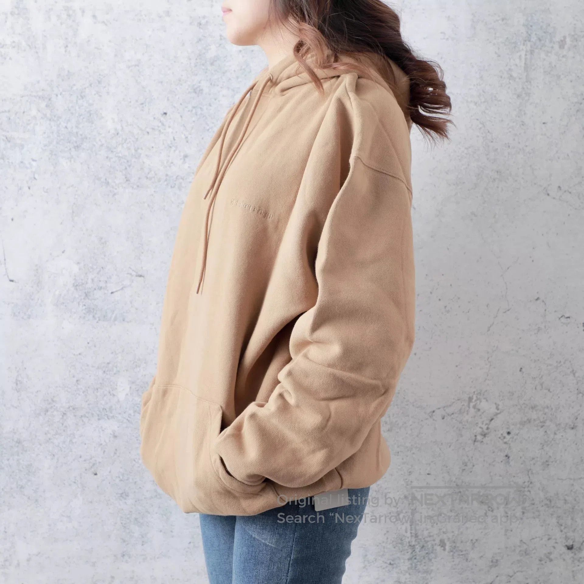 Balenciaga BALENCIAGA Khaki Hooded Fleece Sweatshirt M. Size M / US 6-8 / IT 42-44 - 2 Thumbnail