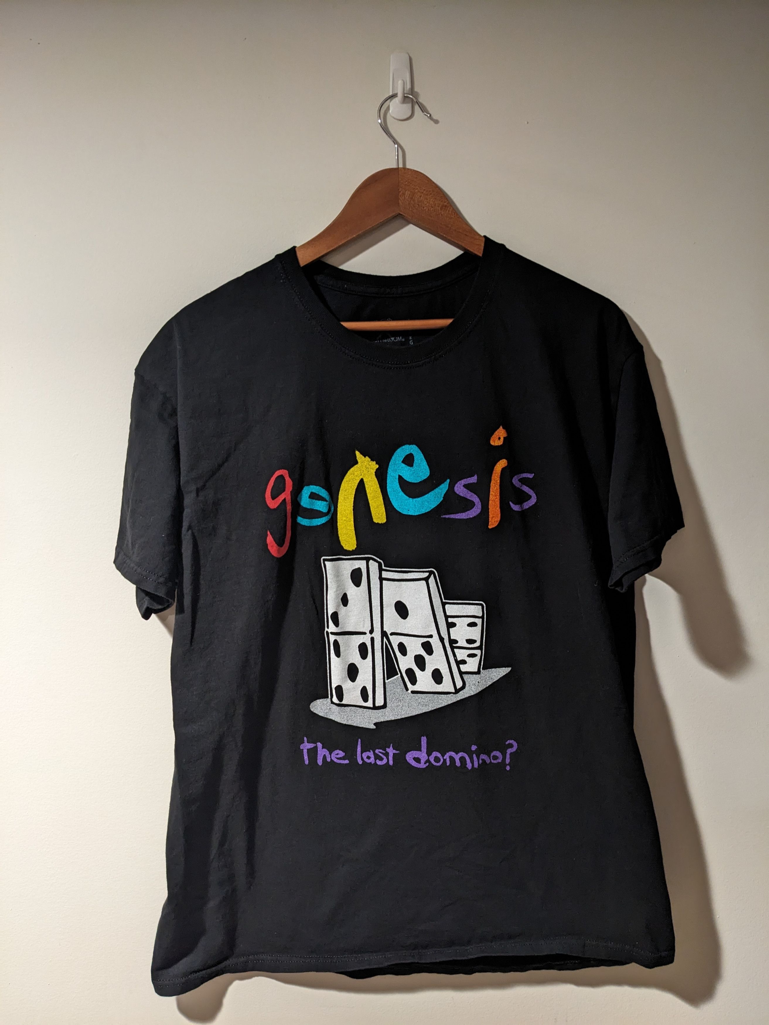 Band Tees Genesis The Last Domino? Tour 2021 Band Black Large T-Shirt Size US L / EU 52-54 / 3 - 1 Thumbnail