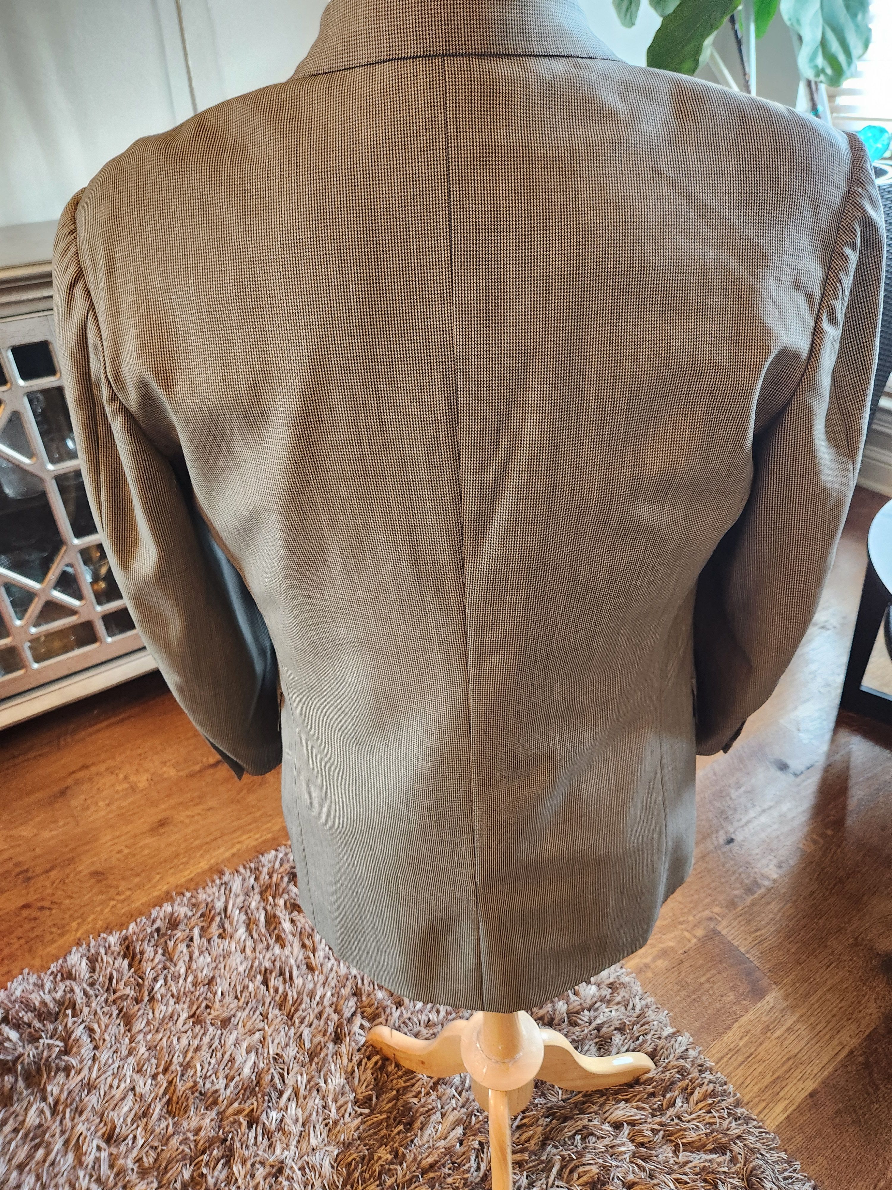 Polo Ralph Lauren Vintage 80's 100% Wool Houndstooth Suit Size 38R - 4 Thumbnail