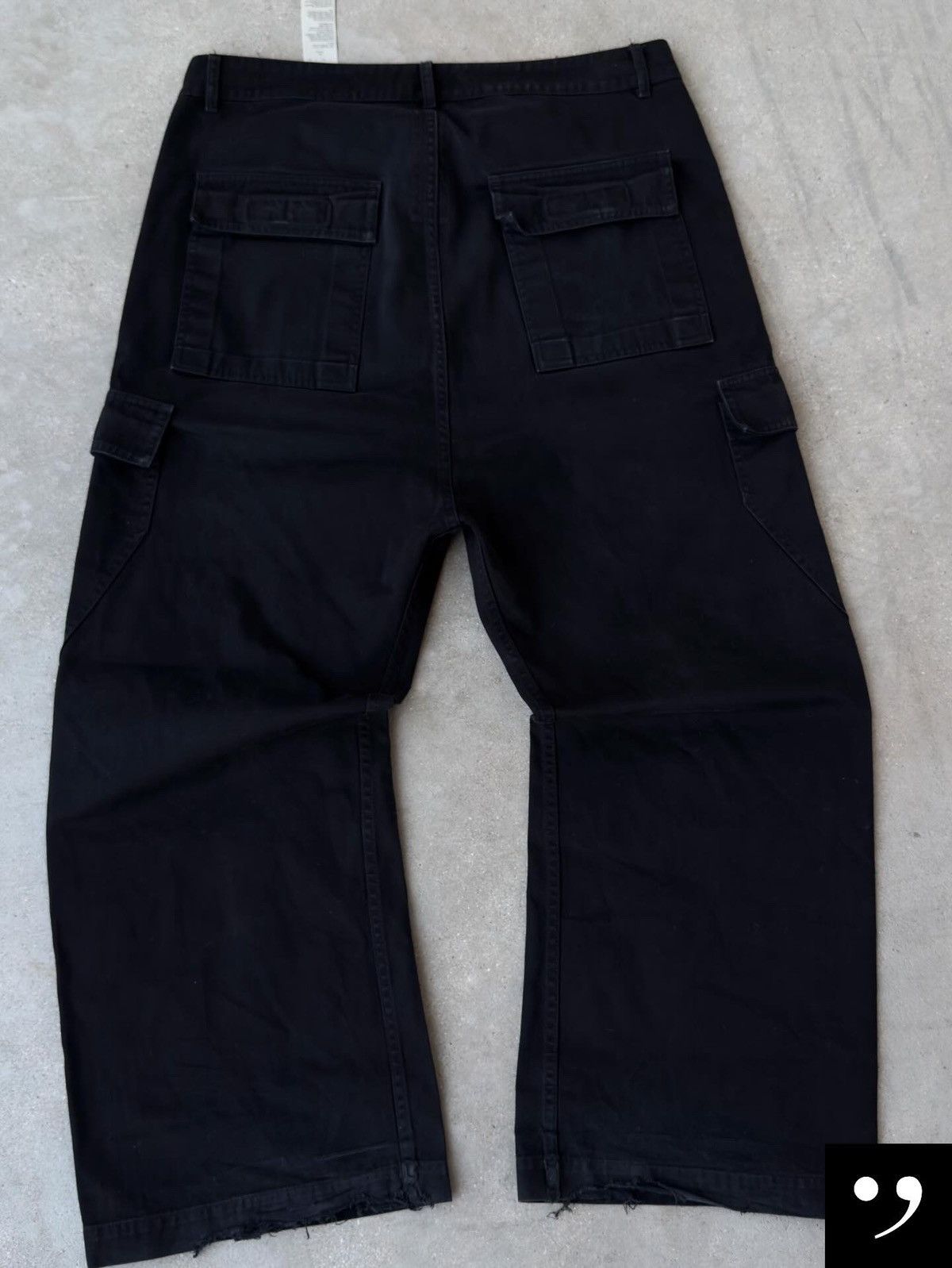 Rick Owens Drkshdw Rick Owens DRKSHDW FW 23 Cargo Trousers Size L Size US 35 - 2 Thumbnail