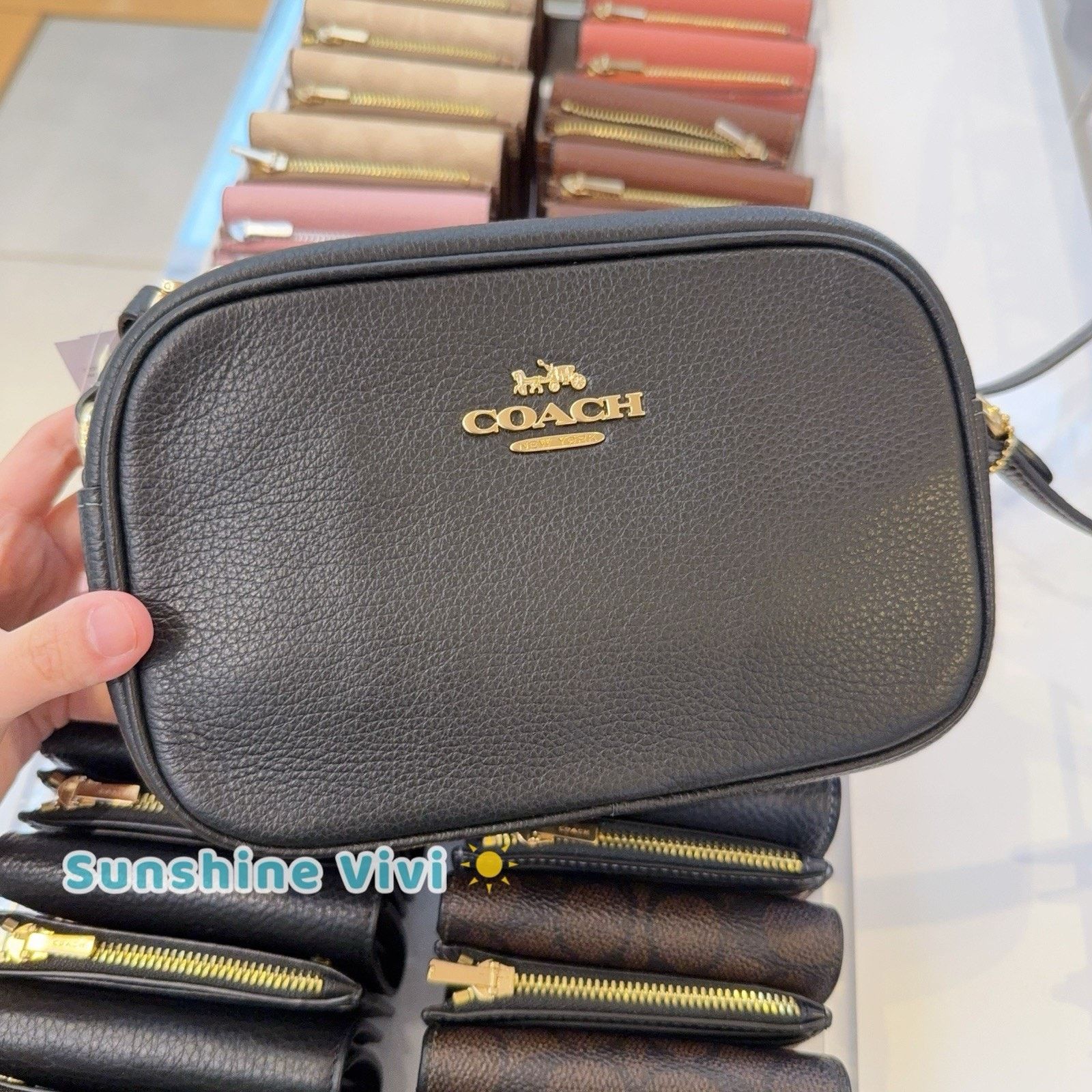 Coach NWT COACH CQ875 Mini Jamie Camera Bag Purse Leather Black Size ONE SIZE - 1 Thumbnail