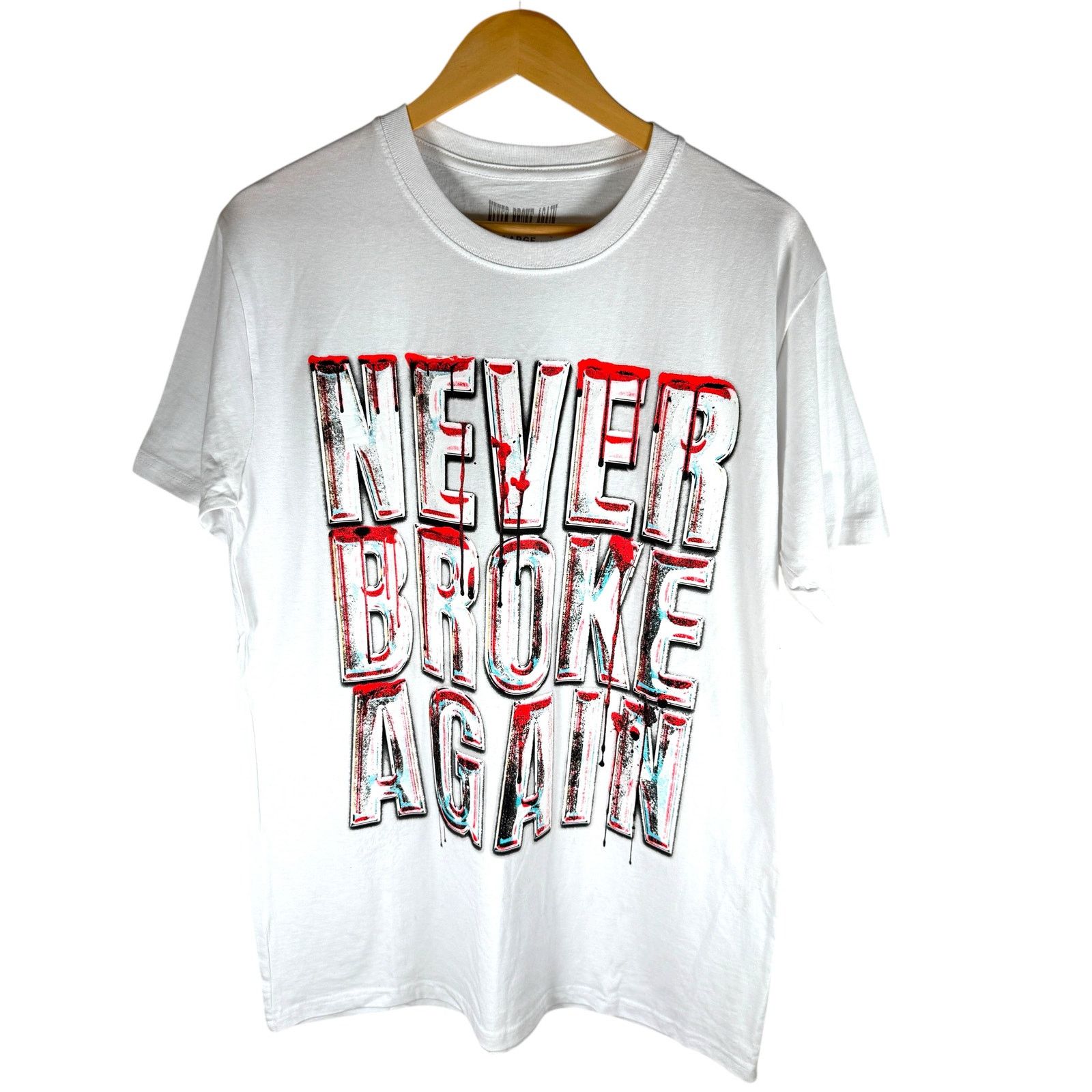 Other Never Broke Again Bloody Drip Big Logo T-shirt Mens L - Punk Size US L / EU 52-54 / 3 - 1 Thumbnail