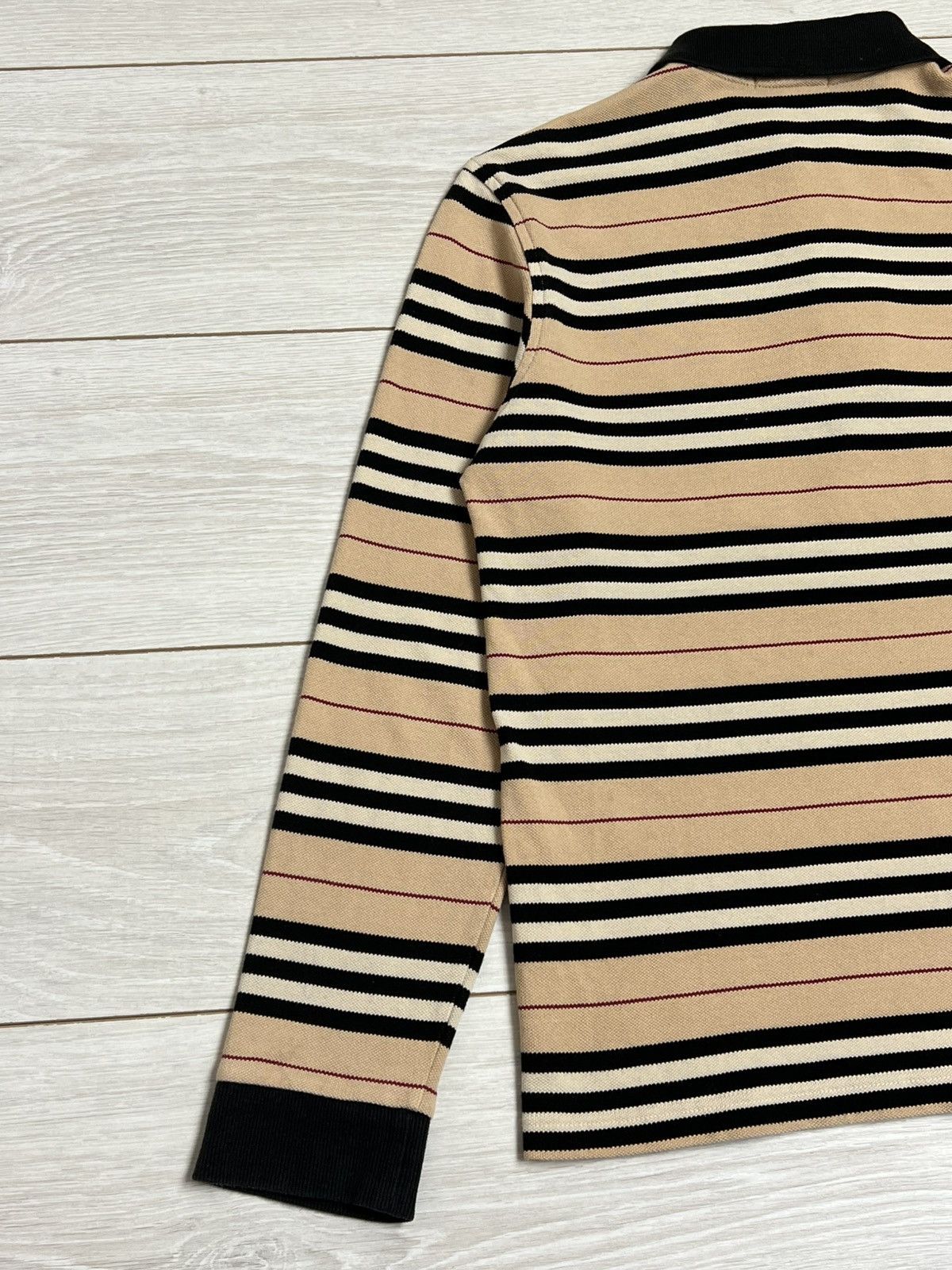 Burberry VINTAGE Burberry London Archival Striped LS Polo Red Knight Size US S / EU 44-46 / 1 - 6 Thumbnail