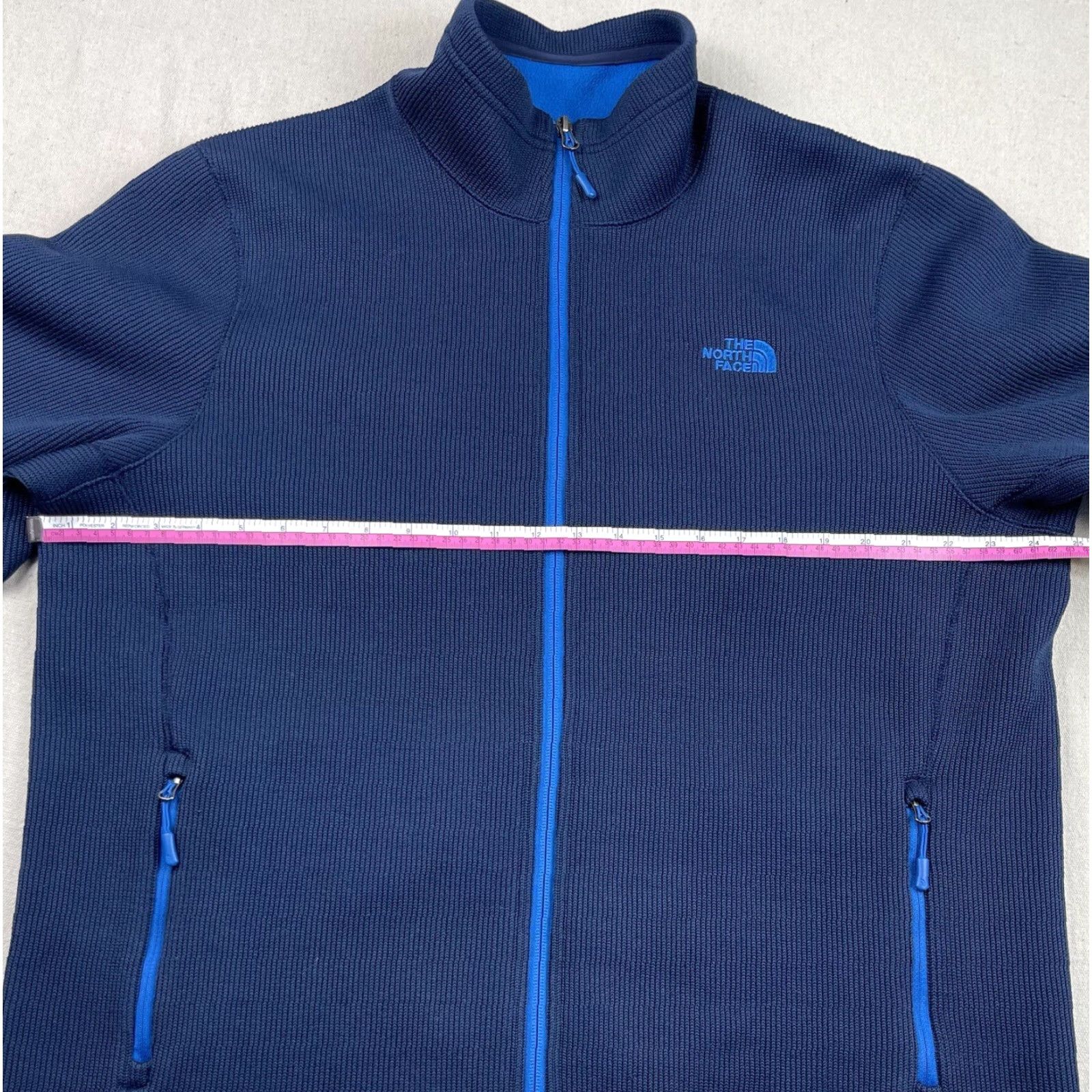 The North Face The North Face Mens XL Jacket Fleece Lined Full Zip Ski Heavy Knit Sweater Nice Blue Size US XL / EU 56 / 4 - 6 Thumbnail