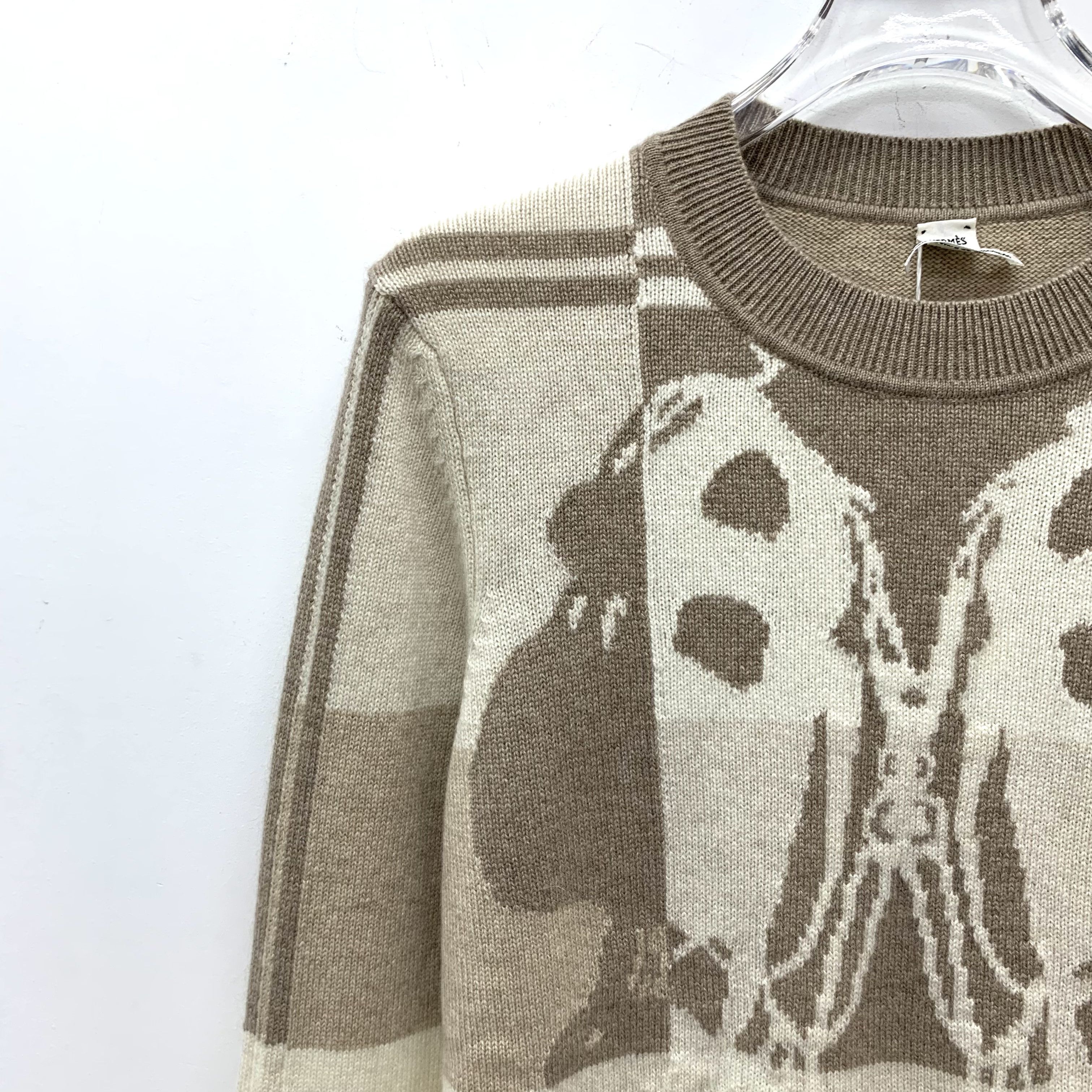 Hermes Hermès Colorblock Jacquard Cashmere Sweater (40) Size US XXS / EU 40 - 3 Thumbnail