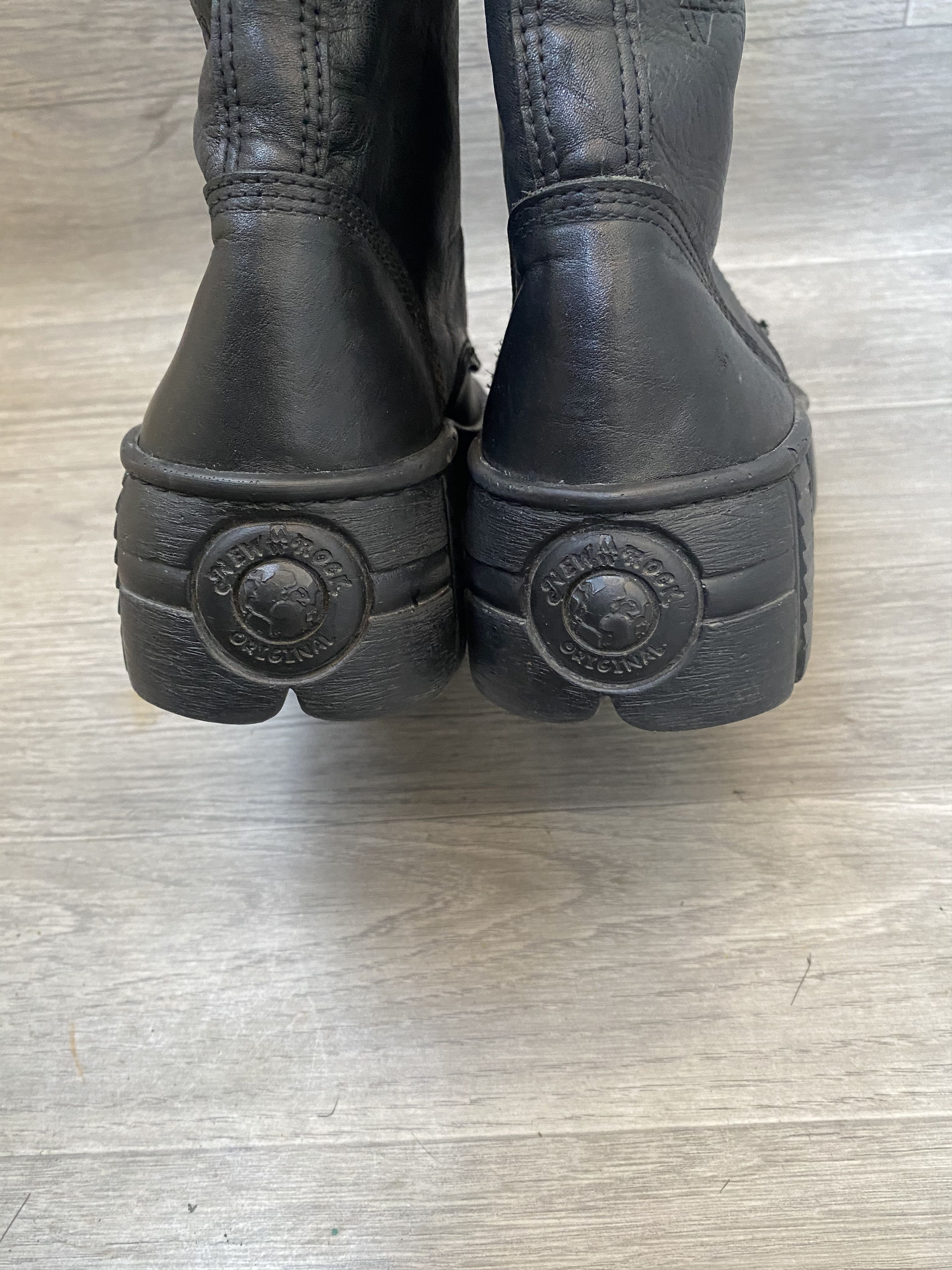 New Rock New rock chunky combat punk leather boots sz 37 Size US 7 / IT 37 - 11 Thumbnail