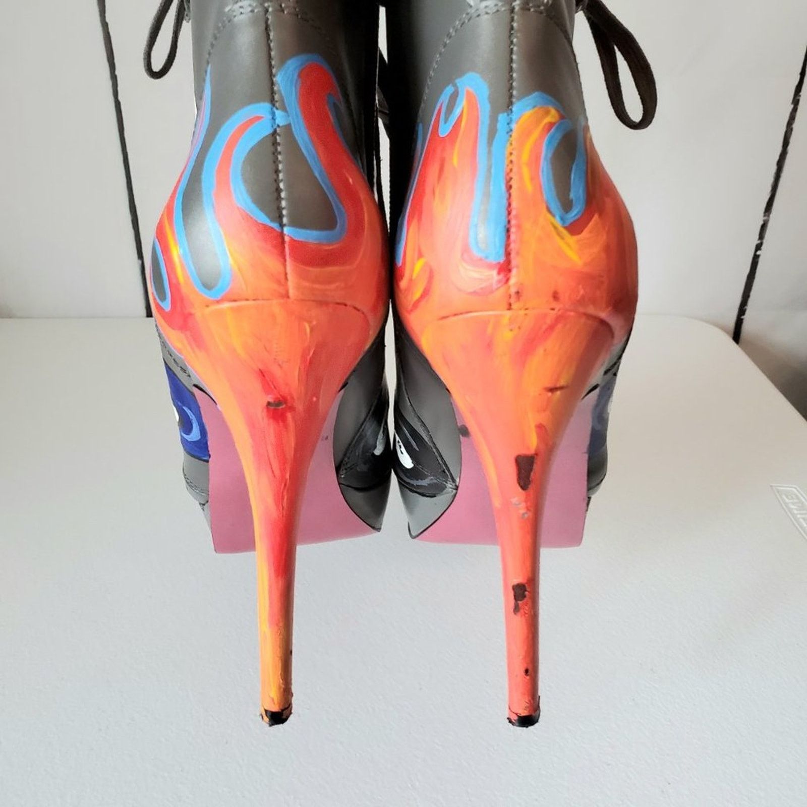 Other Paris Hilton Trinity Custom Art Leather Stiletto Booties Size US 11 / IT 41 - 7 Thumbnail