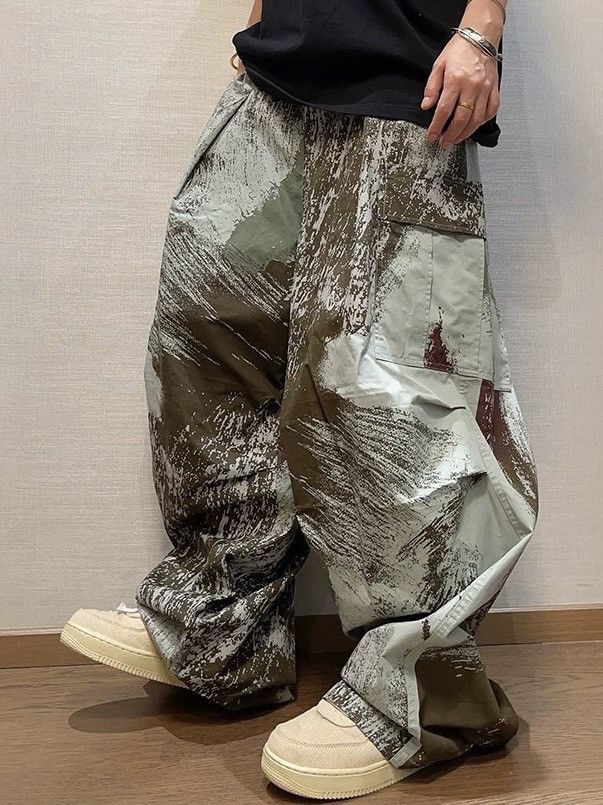 Japanese Brand × Vintage Outdoor retro punk paint-splattered cargo pants Size US 34 / EU 50 - 1 Thumbnail