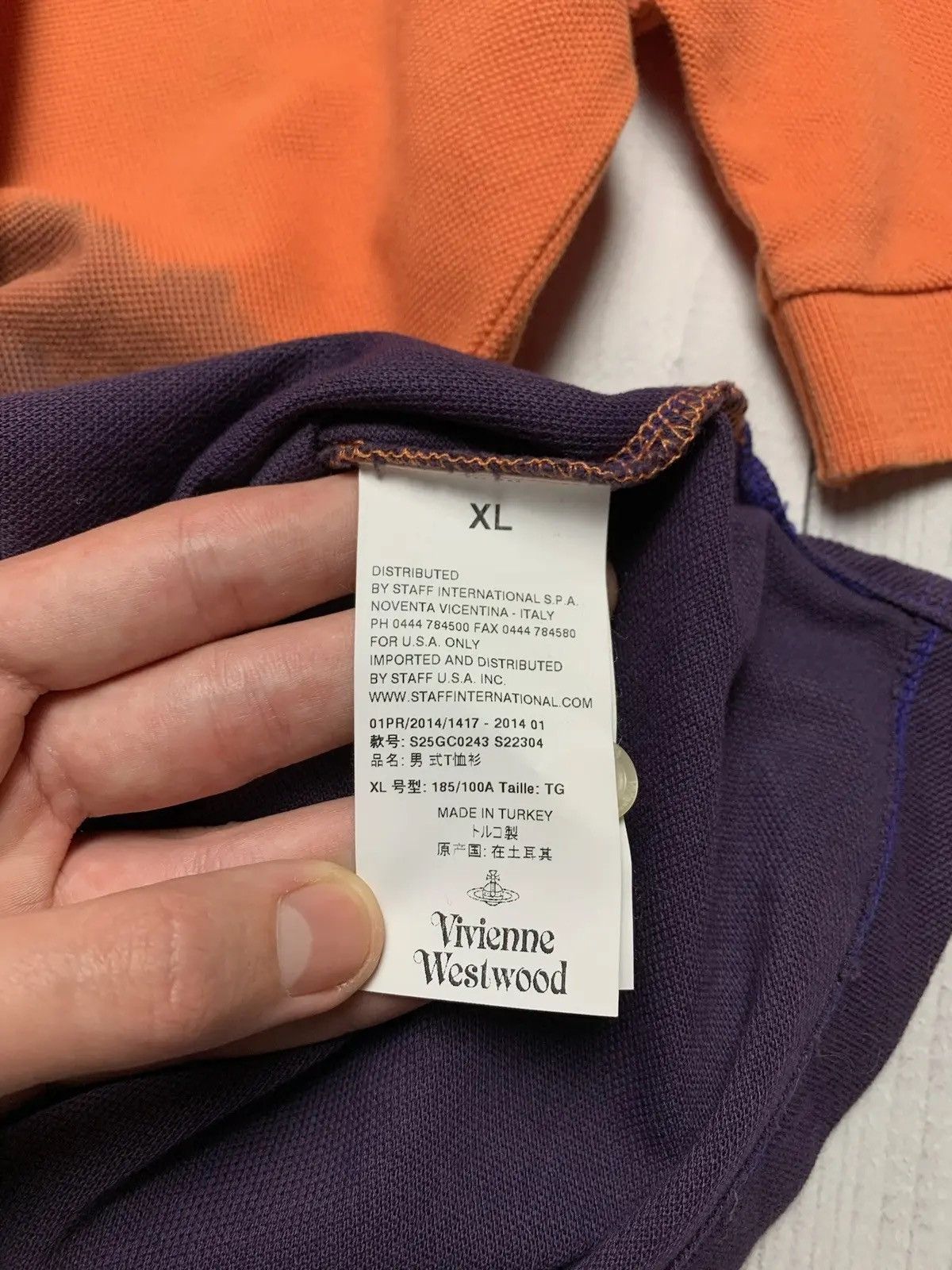 Vintage Vintage Vivienne Westwood polo shirt orange Purple size XL Size US XL / EU 56 / 4 - 6 Thumbnail
