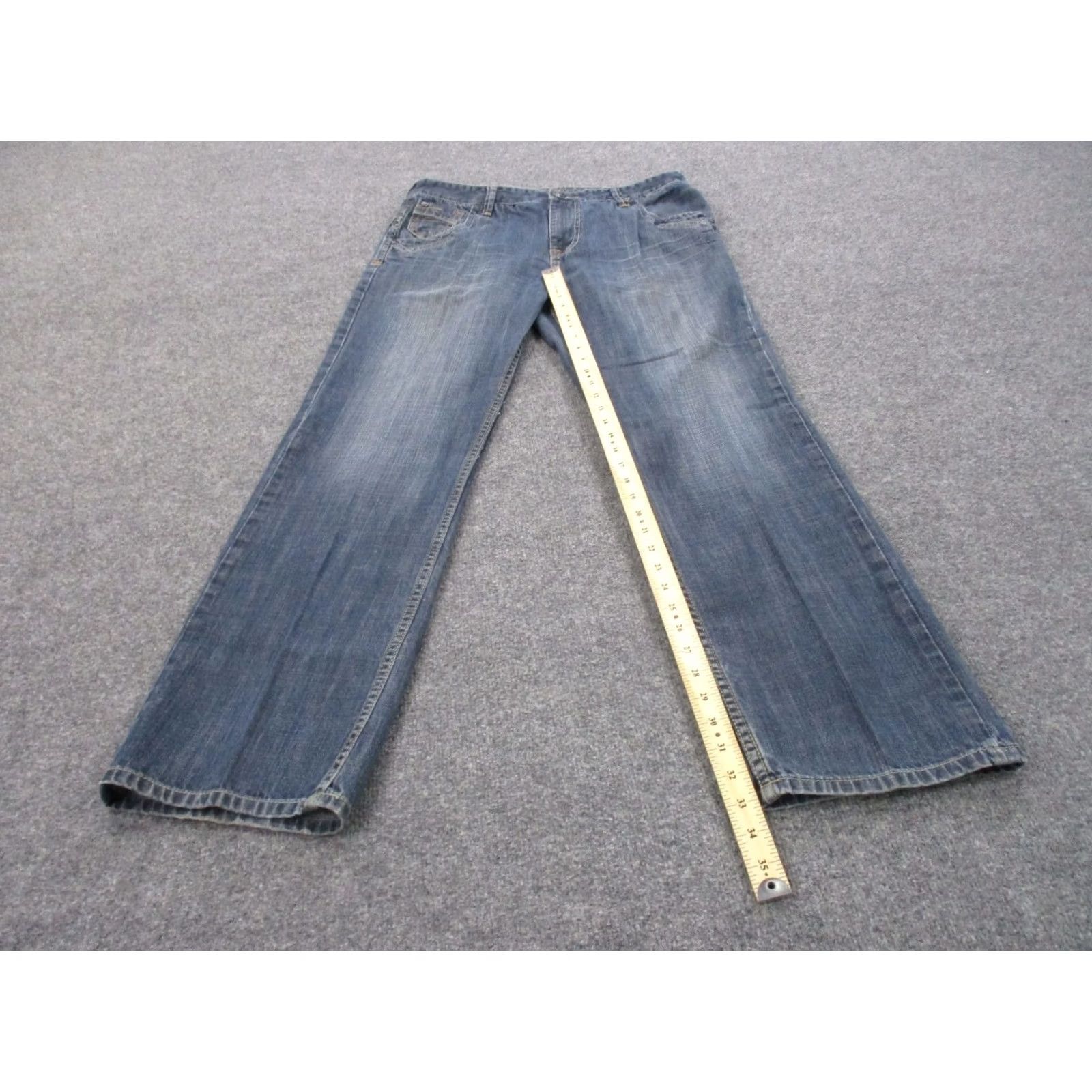 Ecko Unltd. Ecko Unltd Jeans Men Blue Denim Straight Casual Embroidered Y2K Skater Faded 36 Size US 36 / EU 52 - 4 Thumbnail