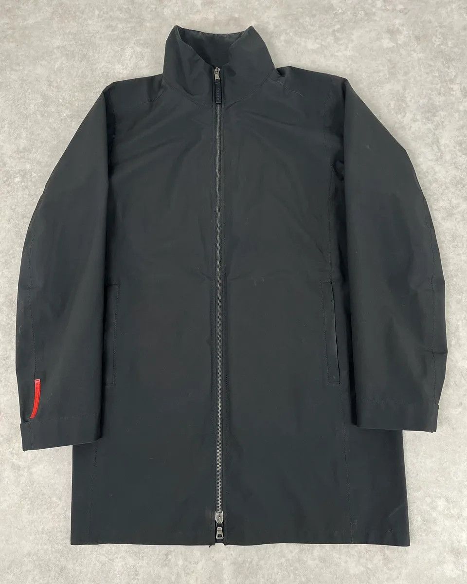 Prada AW2007 Prada Black Nylon Long Windbreaker Jacket Size US L / EU 52-54 / 3 - 1 Thumbnail