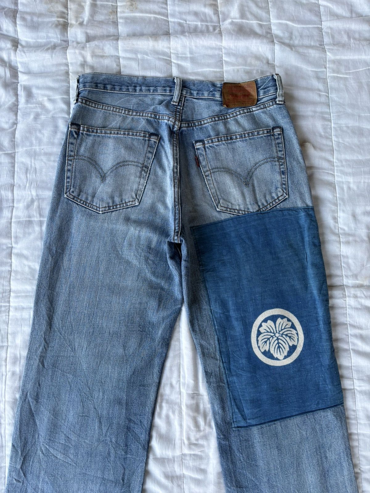 Kapital 💥RARE LEVIS 502 JAPANESE PATCHES RECONSTRUCTED DENIM JEANS Size US 30 / EU 46 - 6 Thumbnail