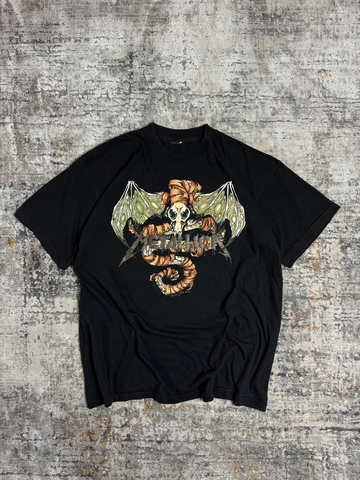 image of Band Tees x Metallica 1992 “Wherever I May Tour” T-Shirt in Black, Men's (Size XL)