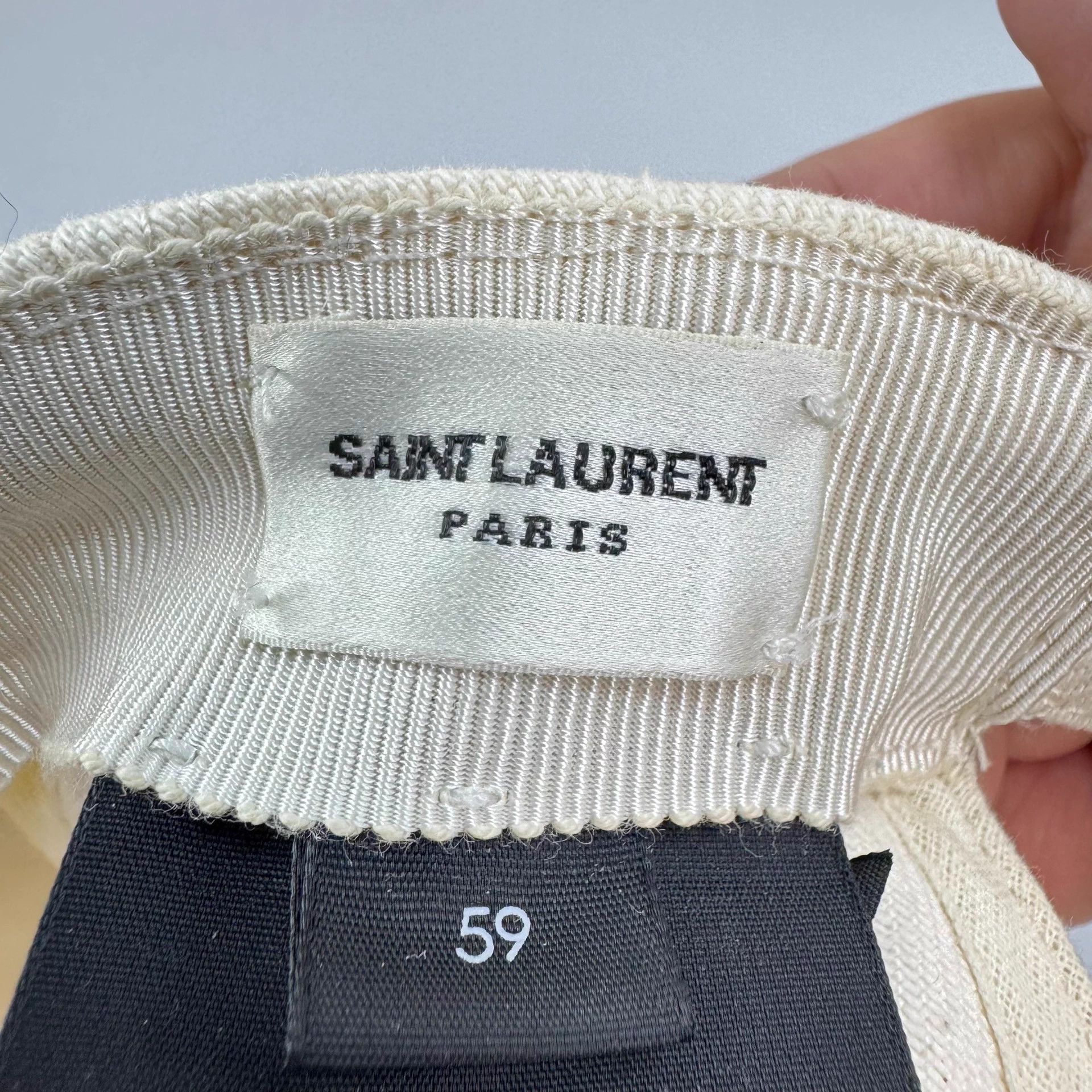 Saint Laurent Paris Saint Laurent Embroidered Logo Hat 59cm 99 New Size ONE SIZE - 6 Thumbnail