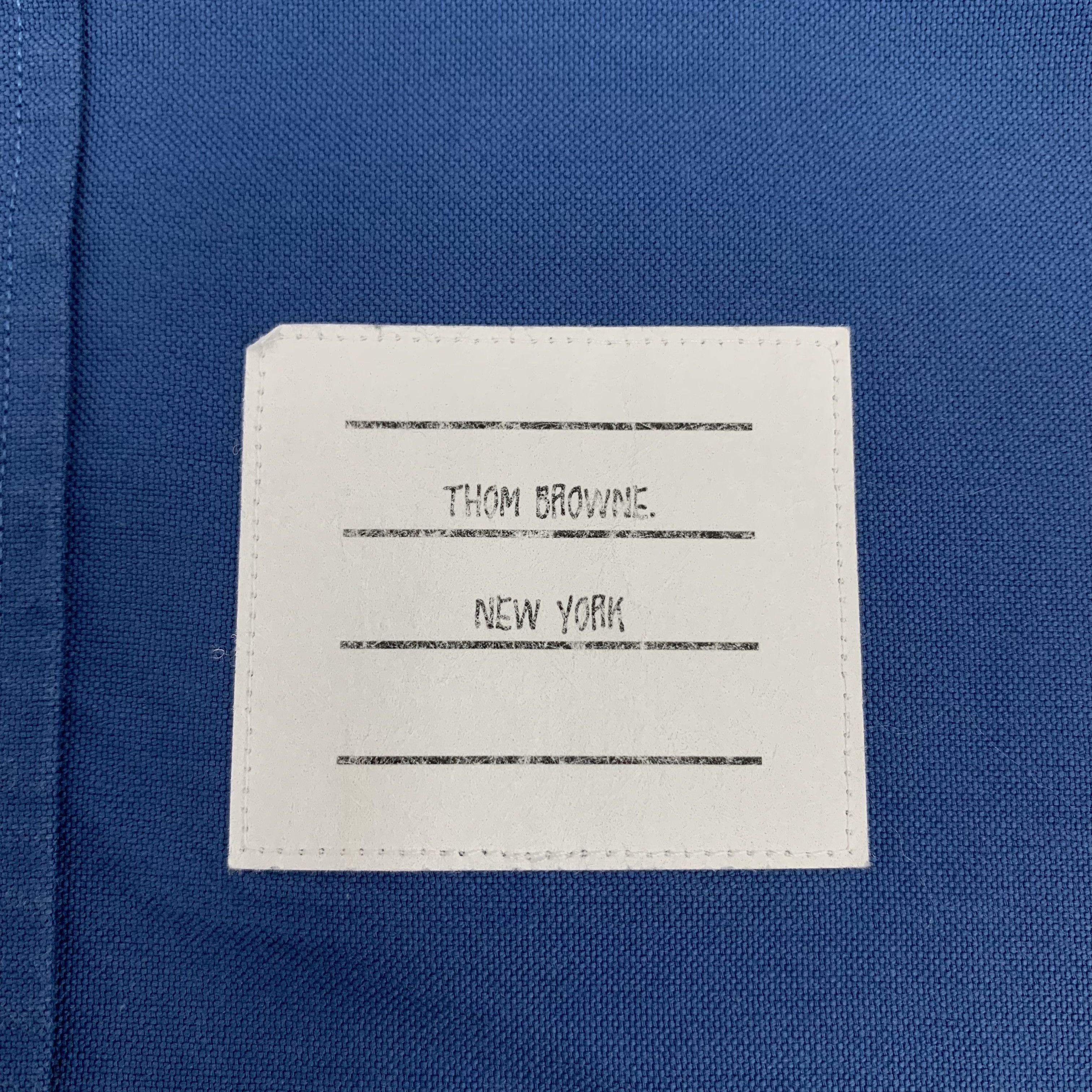 Thom Browne Thom Browne Four-Bar Cotton Shirt Navy (1) Size US S / EU 44-46 / 1 - 5 Thumbnail