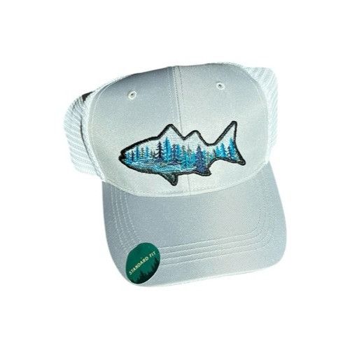 Telluride Telluride Clothing Co Snapback Hat Cap Mesh Gray/ White Fish Size ONE SIZE - 7 Thumbnail