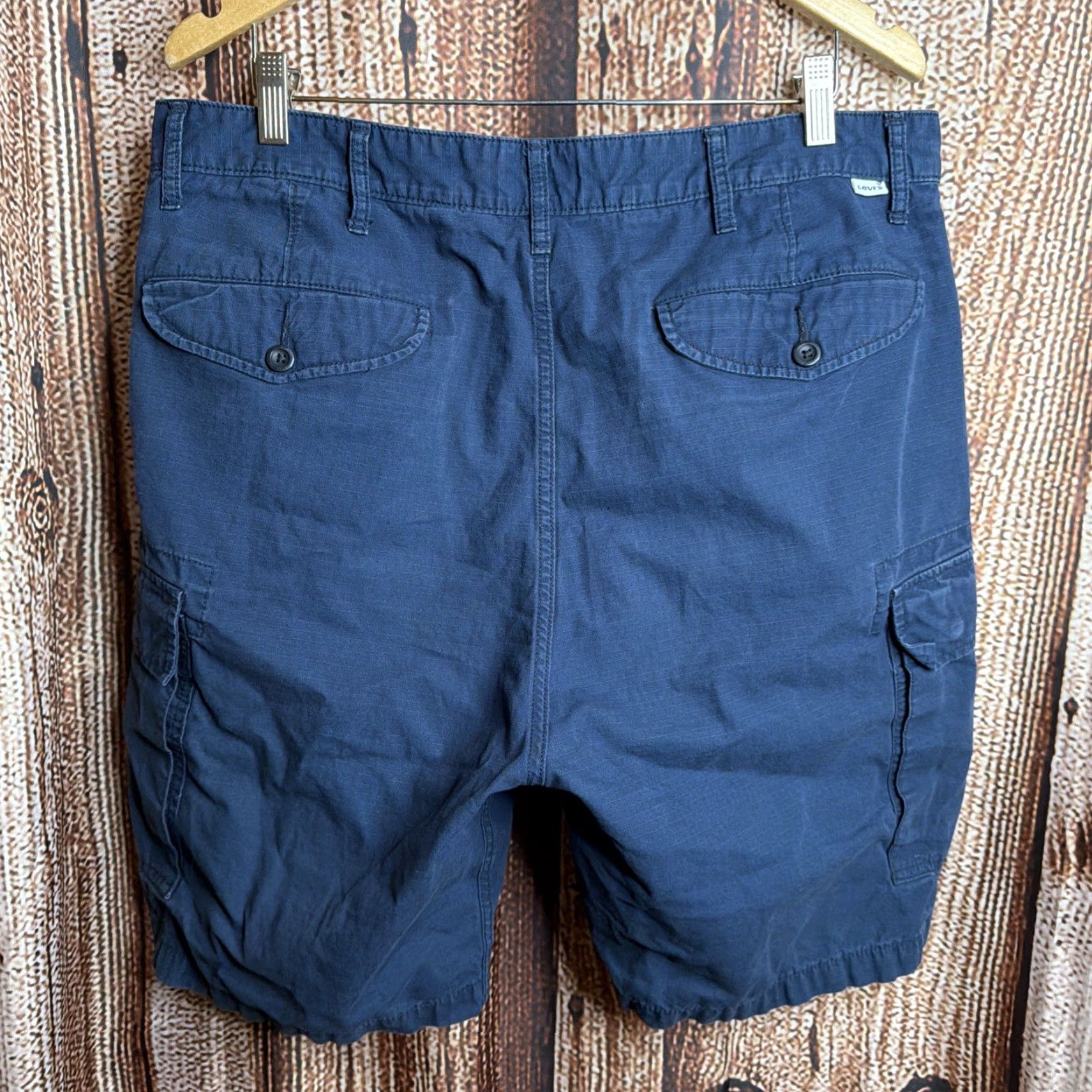 Levi's Levi's Cargo Shorts Mens 34 Navy Blue 100% Cotton Comfort Size US 34 / EU 50 - 2 Thumbnail