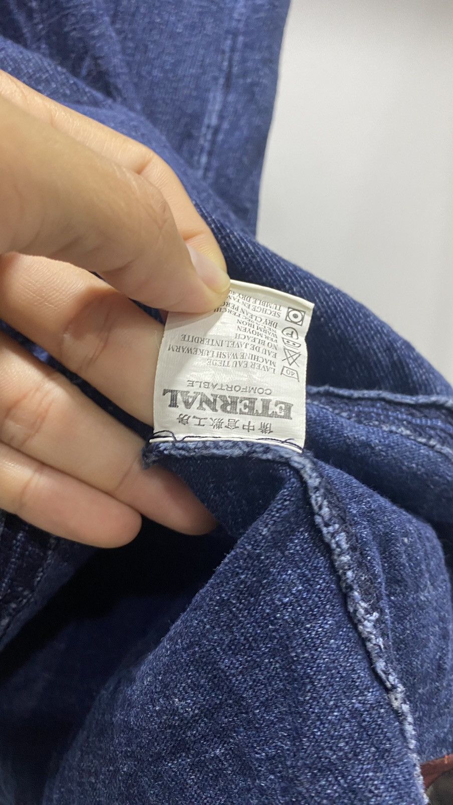 Indigo Distressed Indigo Japan Kura Shi Shi like Kapital Size US XL / EU 56 / 4 - 16 Thumbnail