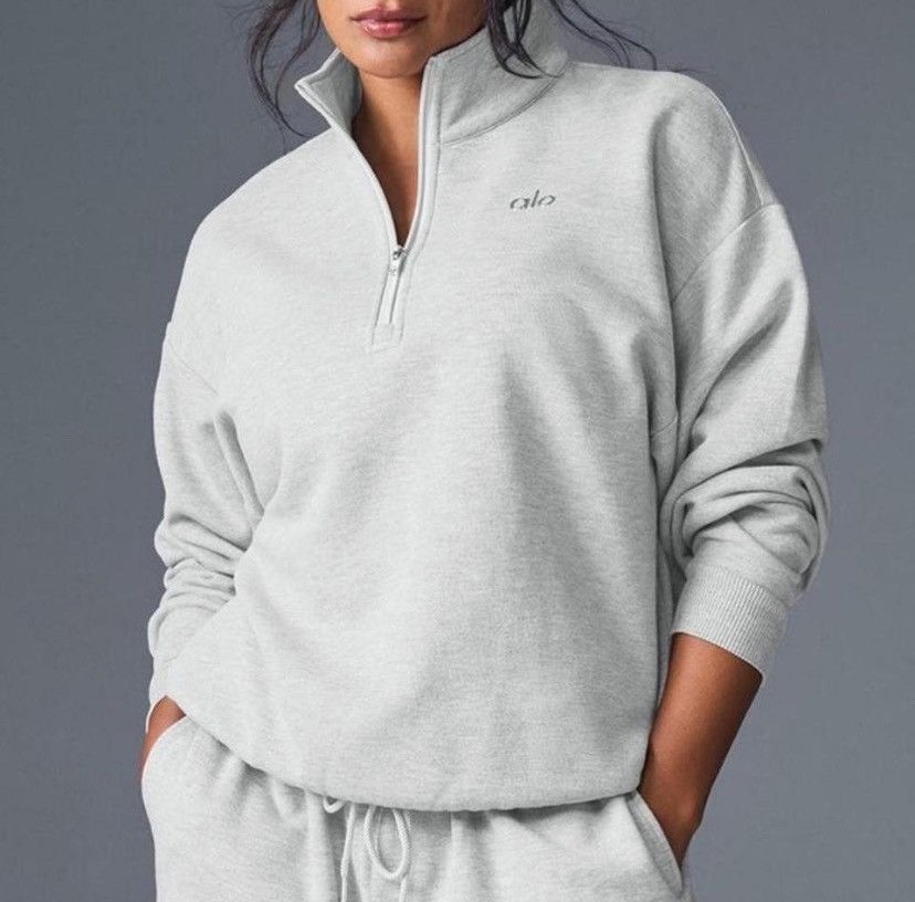 alo yoga アコレード 1/4ジップ プルオーバー　Sサイズ グレー 楽天市場】ALO Yoga Accolade 1/4 Zip Pullover アコレード 1/4 ジップ