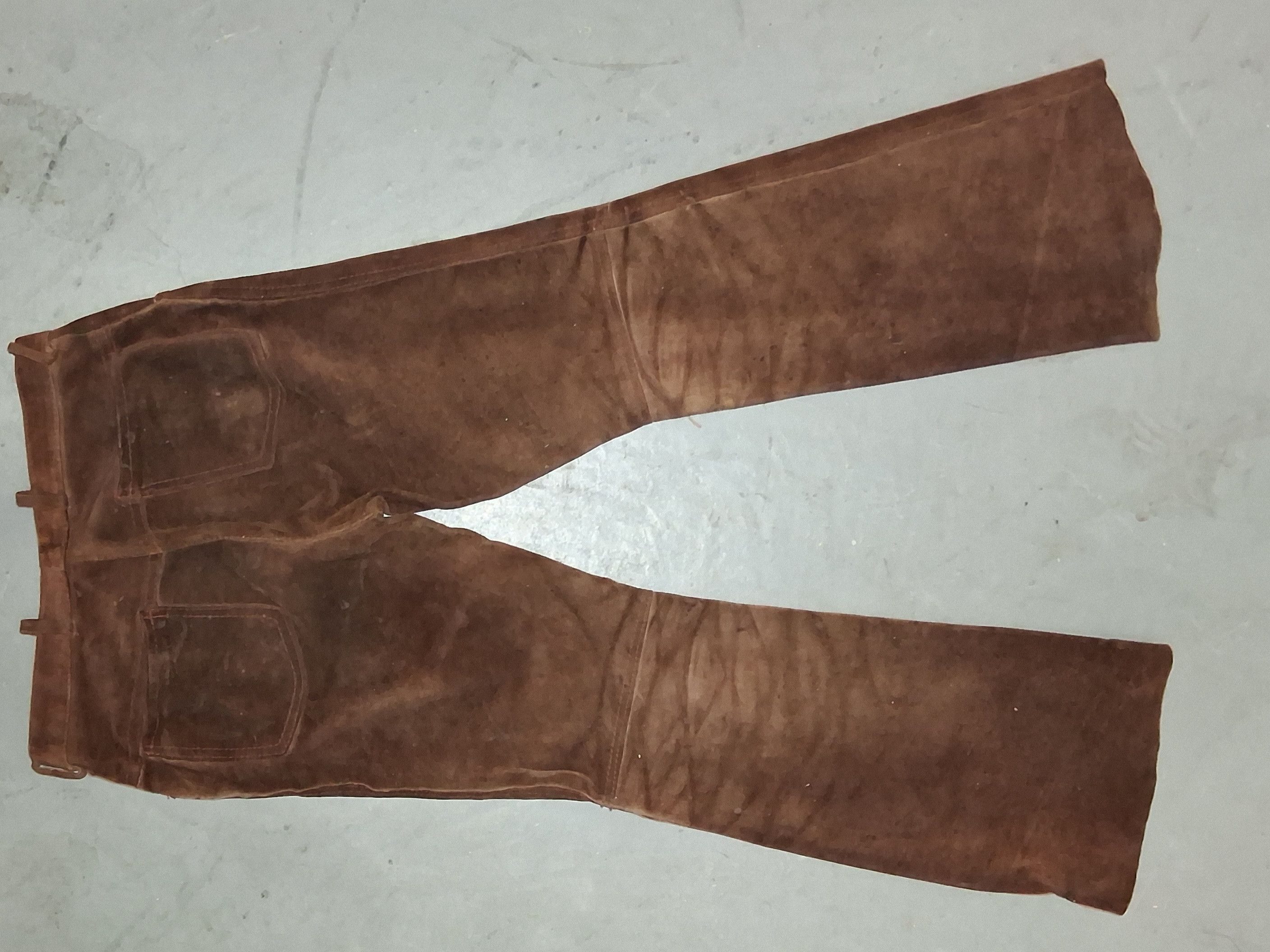 Vintage 1969 West German Suede Flare Trousers - Gutos/RIES Hardware Size US 34 / EU 50 - 1 Thumbnail