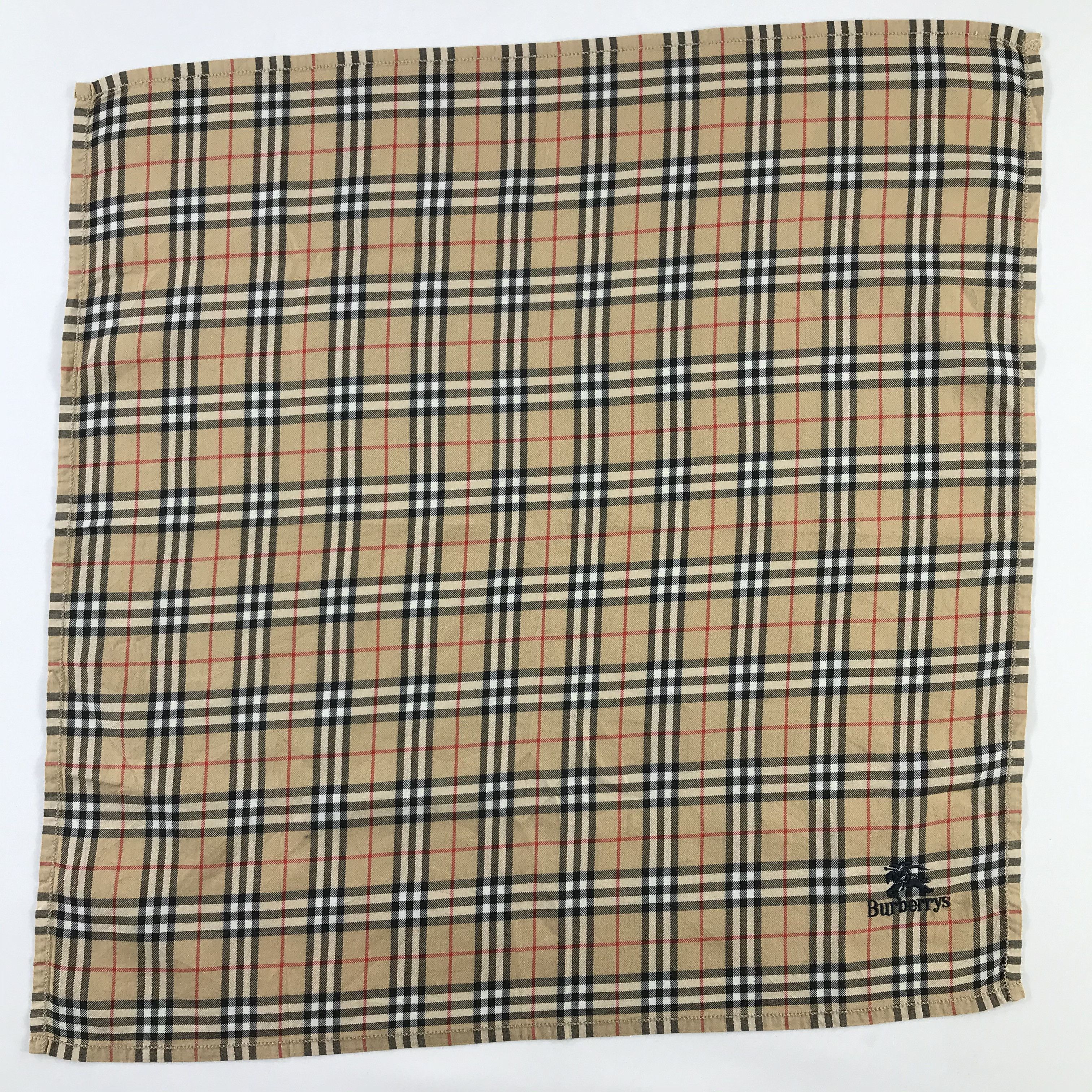 Burberry × Vintage Burberry Bandana / Handkerchief / Neckerchief - S946 Size ONE SIZE - 1 Thumbnail