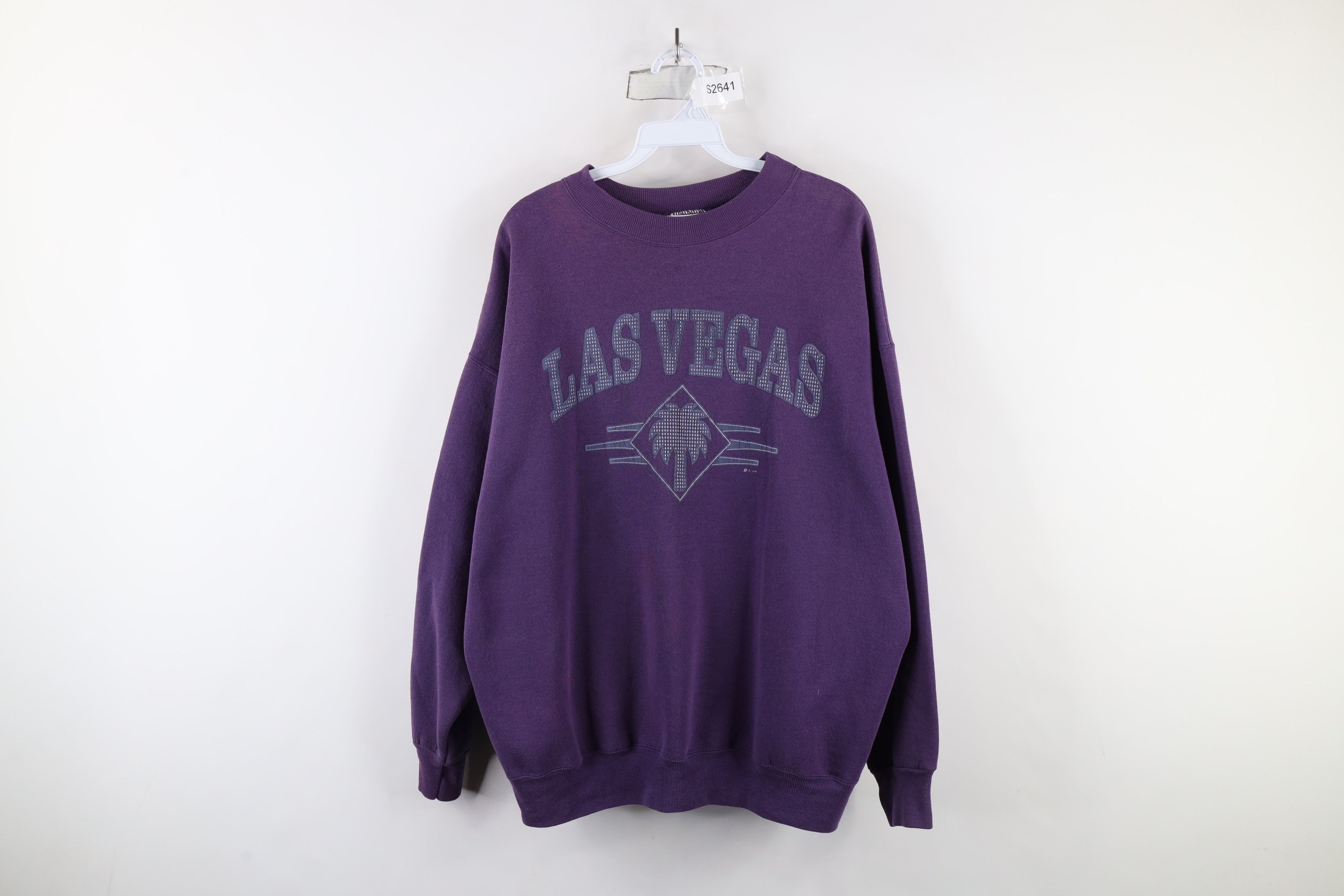 Vintage Vintage 90s Streetwear Heavyweight Las Vegas Sweatshirt Size US L / EU 52-54 / 3 - 1 Thumbnail
