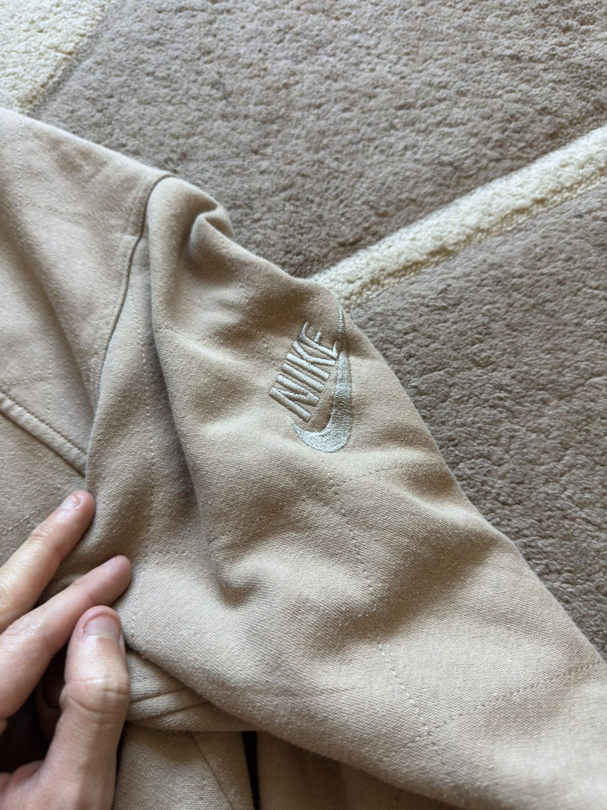 Nike Nike Vintage Bomber Jacket 2 in 1 Reversible Beige Boxy Size US M / EU 48-50 / 2 - 3 Thumbnail