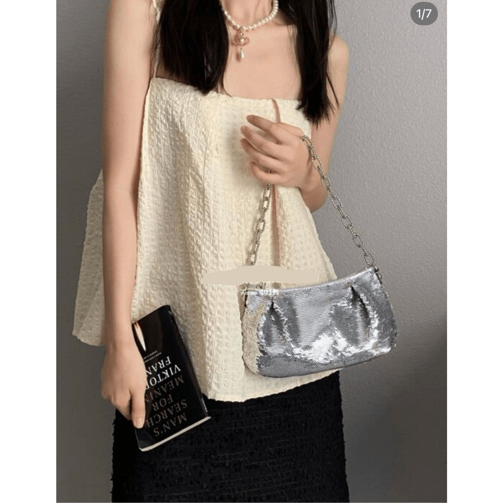 Coach COACH Vintage Poppy Sliver Sequined Evening Bag RARE 14368 Size ONE SIZE - 11 Thumbnail