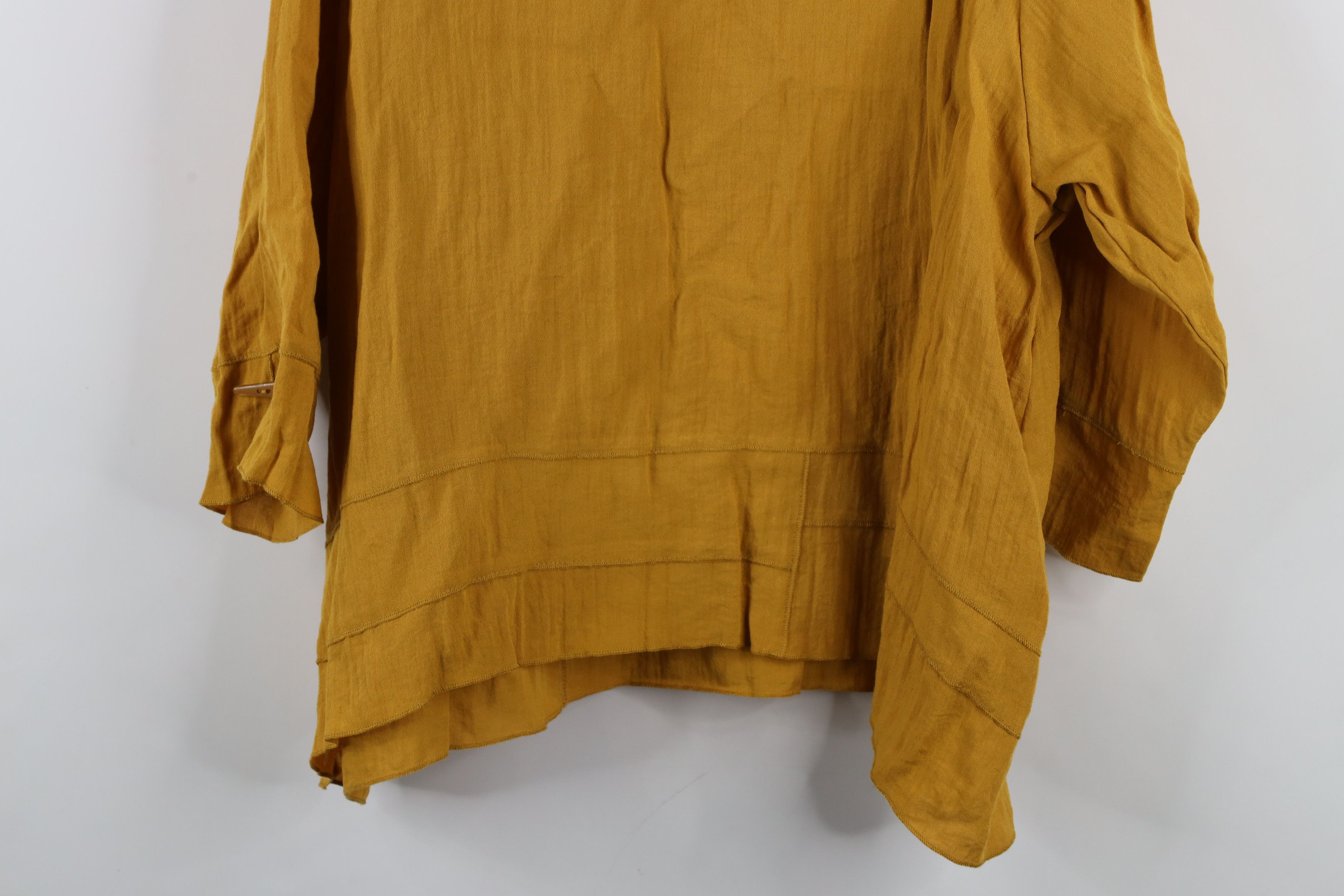 Vintage Vintage Habitat Oversized Gauzy Rayon Blouse Top Shirt Gold Size XL / US 12-14 / IT 48-50 - 11 Thumbnail