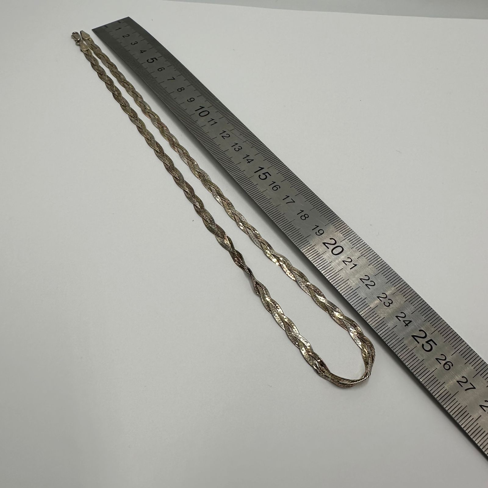 Sterling Silver Vintage Italian 925 Gilt Sterling Silver Necklace 10.1g Size ONE SIZE - 4 Thumbnail