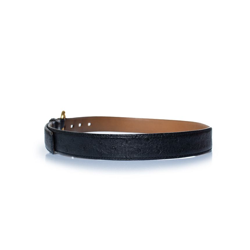 Delvaux Delveaux, ostrich black leather waist belt Size ONE SIZE - 2 Thumbnail