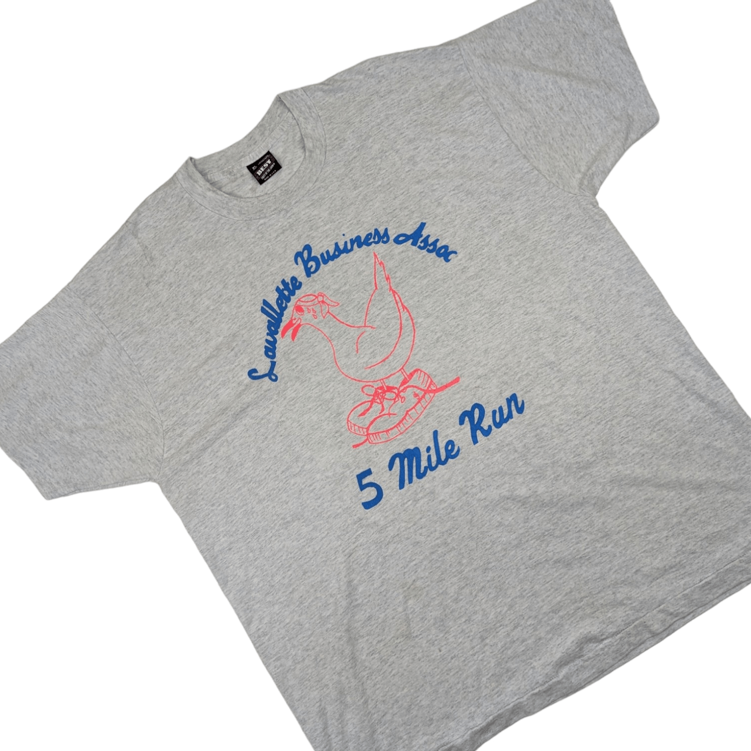 Fruit Of The Loom Vintage 80's LAVALLETTE 5 Mile Run Marathon T-Shirt Size US XL / EU 56 / 4 - 3 Thumbnail