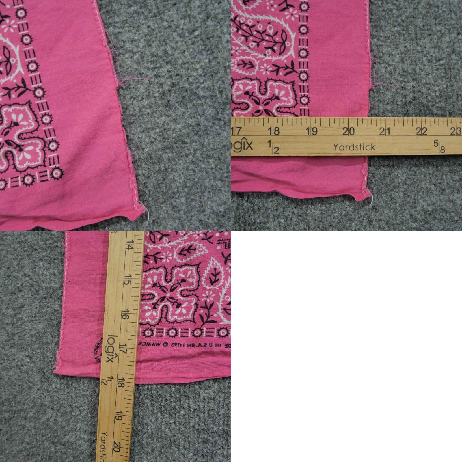 Pinko VINTAGE Wamcraft Bandana Paisley Red Cotton Handkerchief Men Bandana condition 6/10 Size ONE SIZE - 8 Thumbnail