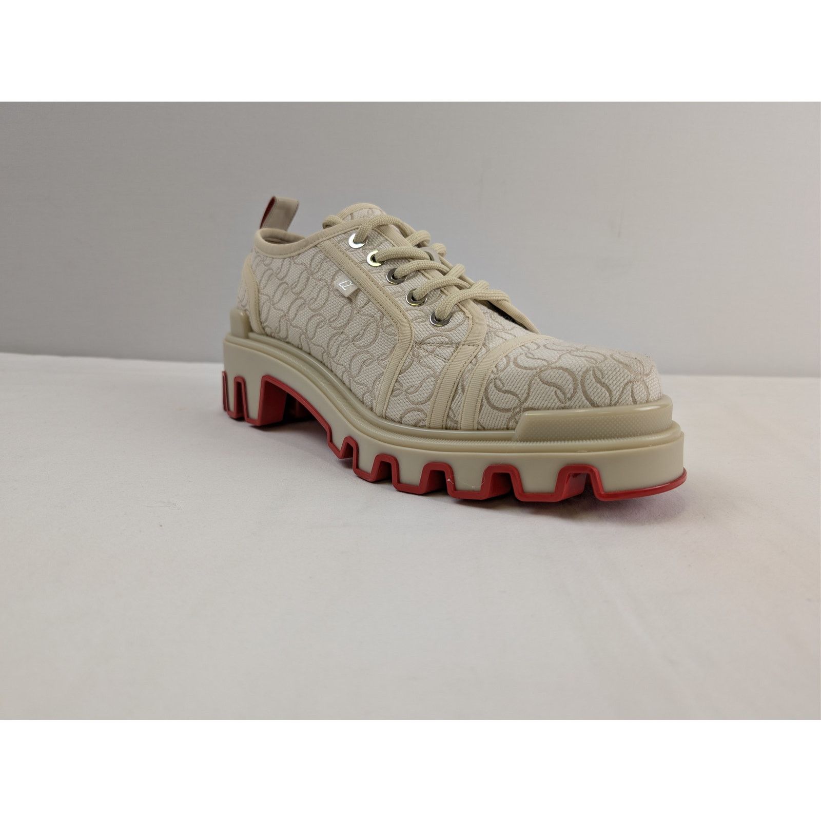Christian Louboutin o1rshd1 Panamic Dune jacquard-logo Derby shoe Boots natural Size US 11 / EU 44 - 2 Thumbnail