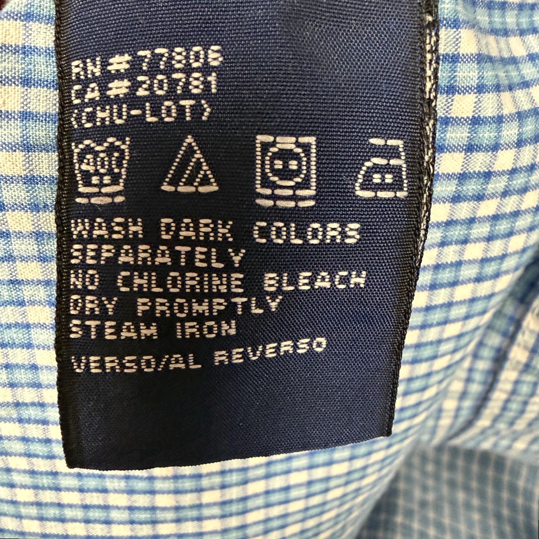 Tommy Hilfiger VINTAGE Tommy Hilfiger Shirt Mens L Blue Plaid Button-Down Short Sleeve Casual Business Preppy Size US L / EU 52-54 / 3 - 7 Thumbnail