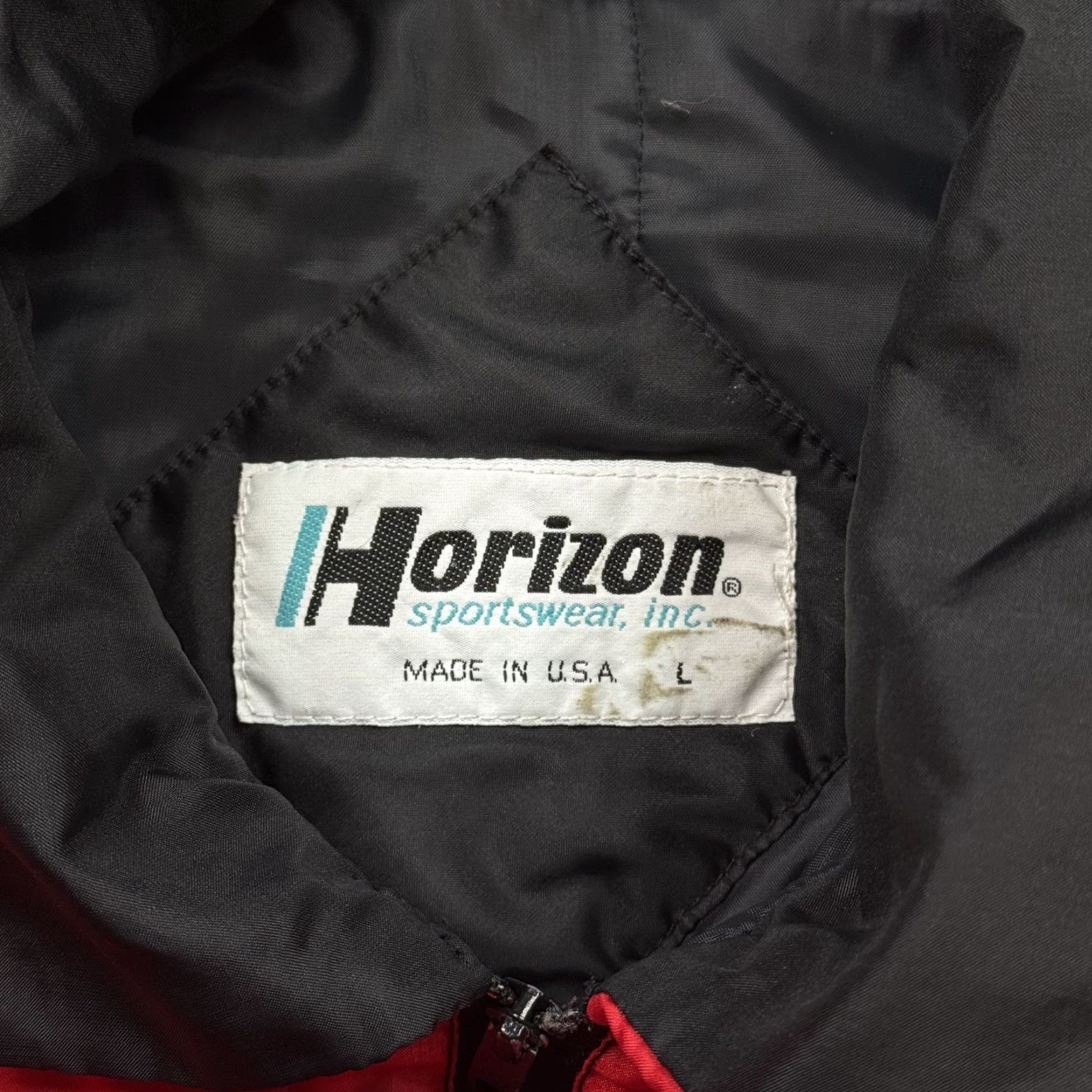 Logo 7 VINTAGE Horizon Sportswear Jacket Black Nylon Full Zip Snap On Logo Size L Mens Size US L / EU 52-54 / 3 - 2 Thumbnail