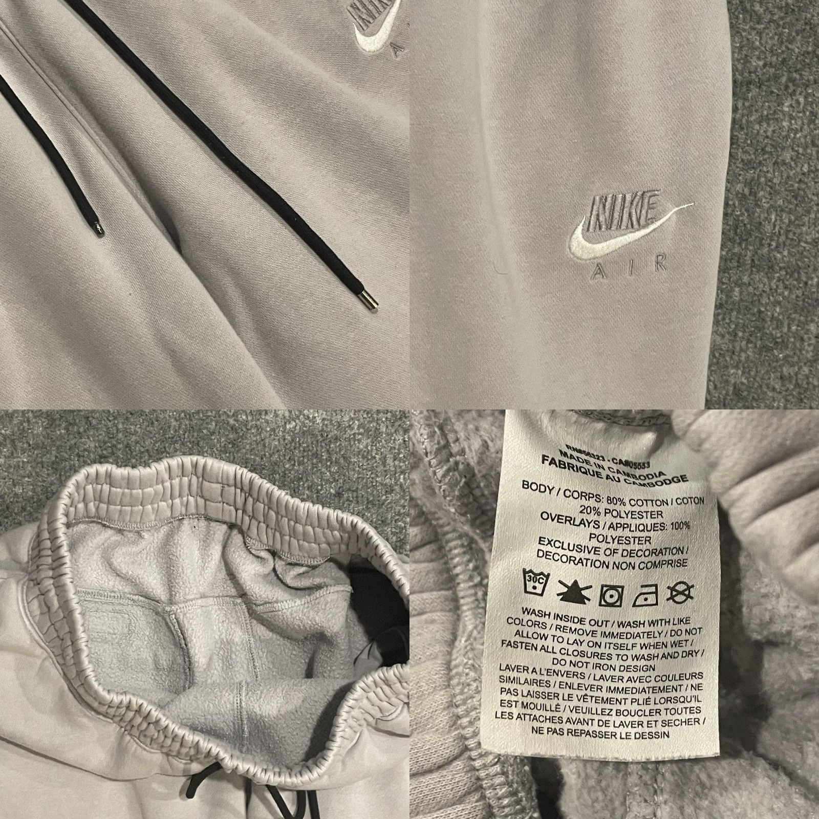 Nike Nike Air Sportswear NSW Hybrid Fleece Joggers Mens L Gray Zip Pockets DJ0460-012 Size US 33 - 8 Thumbnail